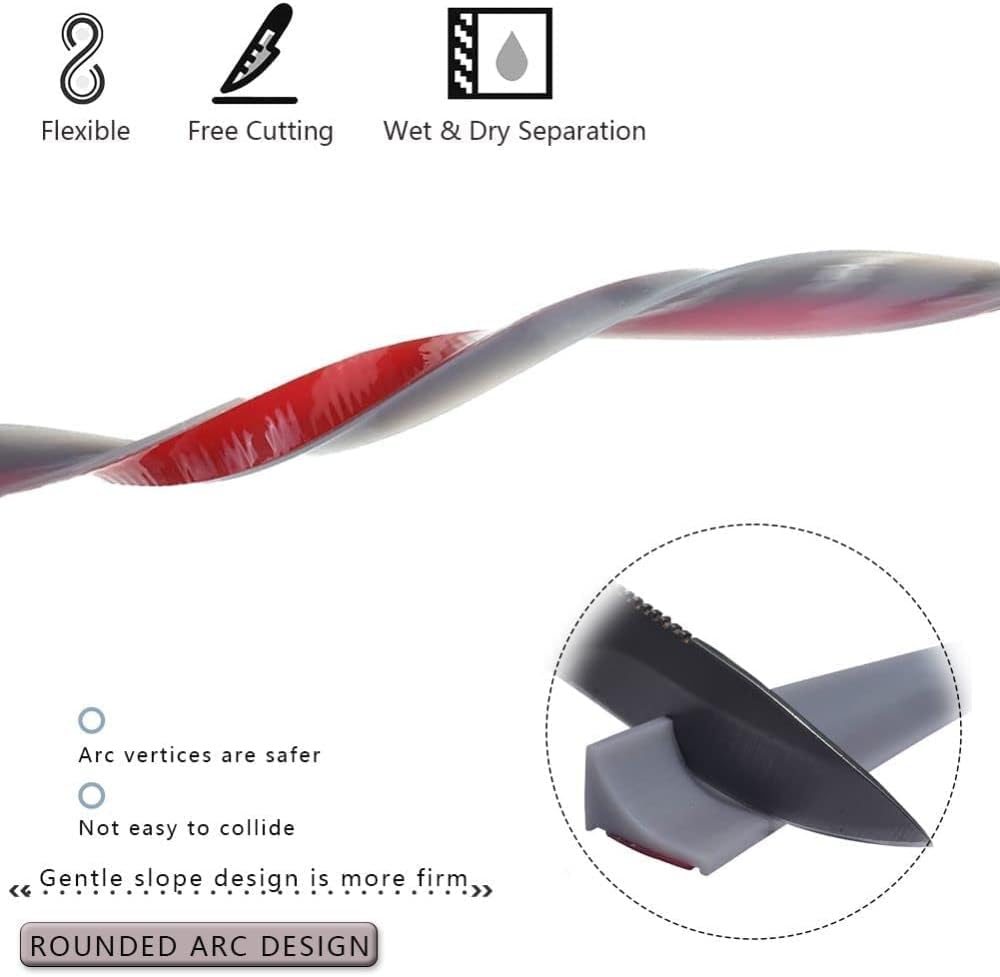 Thumbnail 3 de 3m Grey silicone shower seal strip