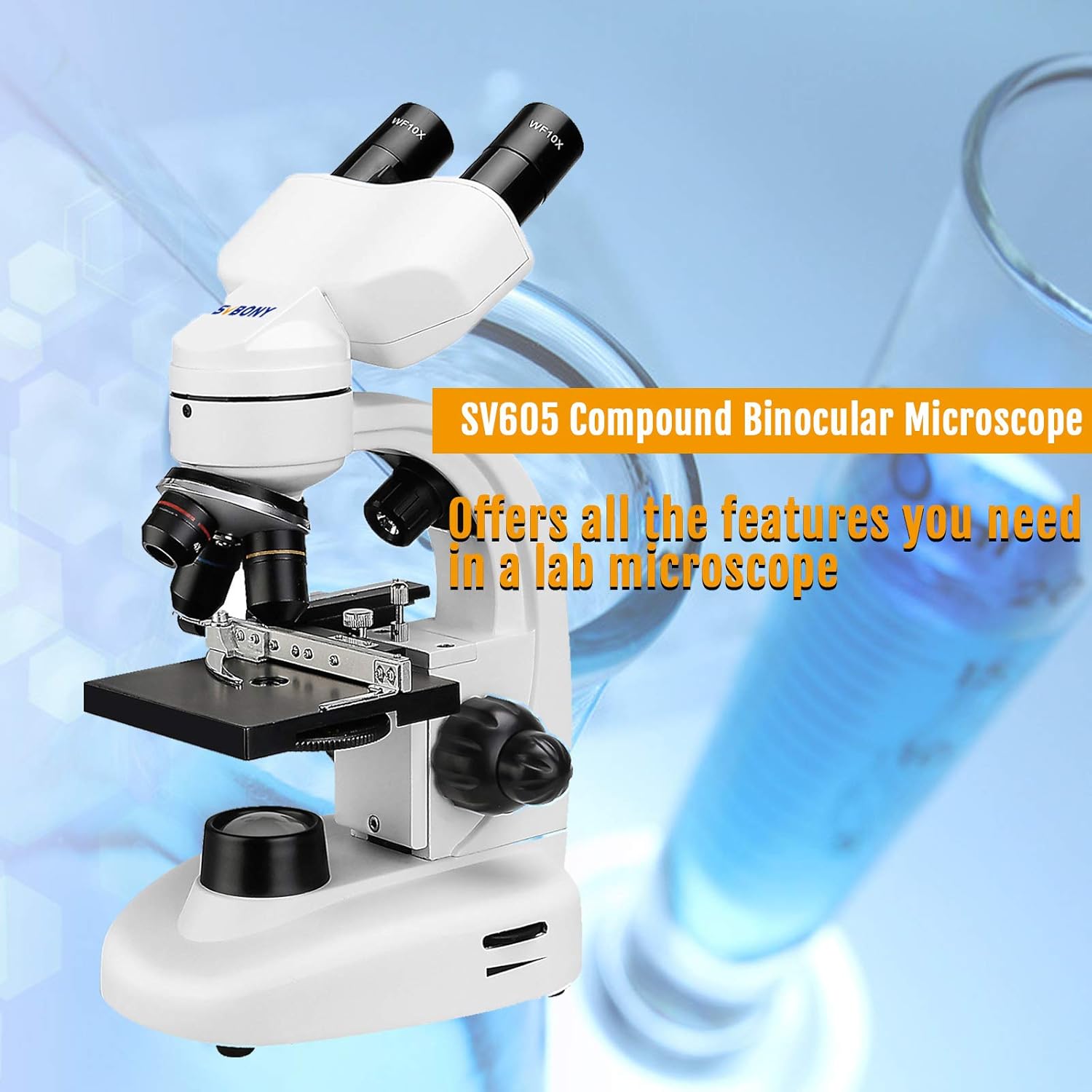 Thumbnail 5 de Svbony SV605: Microscopio binoculare 80×1600× con doppia illuminazione LED — ideale per principianti e studenti