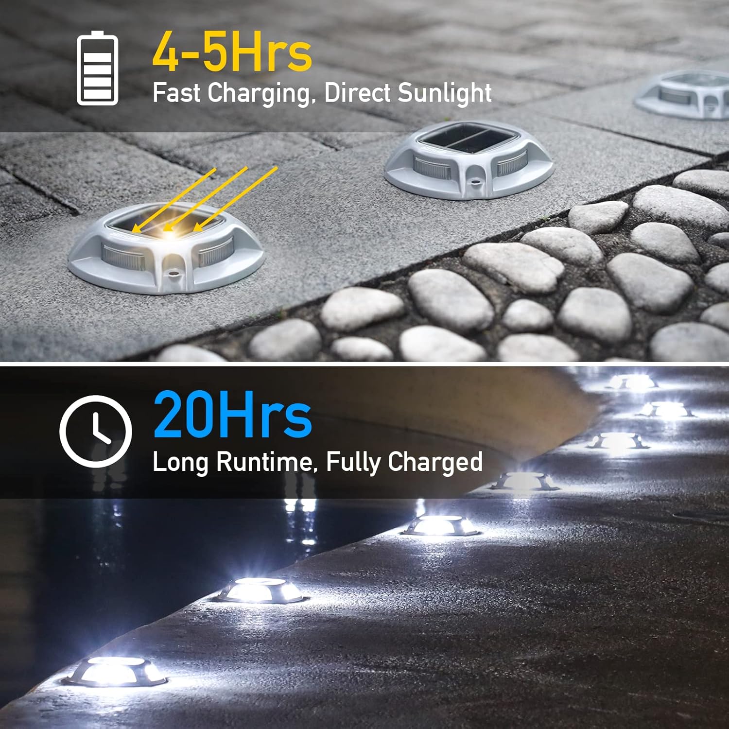 Thumbnail 2 de Luci Solari Esterne Quntis per Vialetto, Ponte e Dock – IP68, 2 colori (Blu/Bianco)