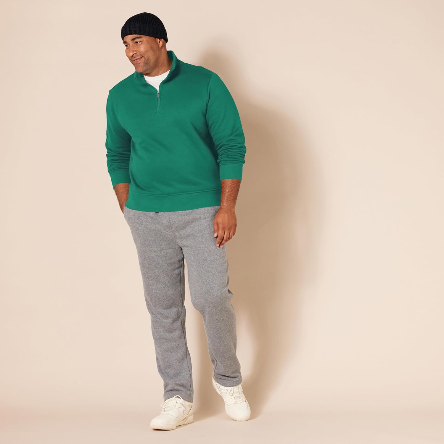 Thumbnail 6 de Amazon Essentials Herren Langärmeliges Fleece-Sweatshirt mit Viertelreißverschluss