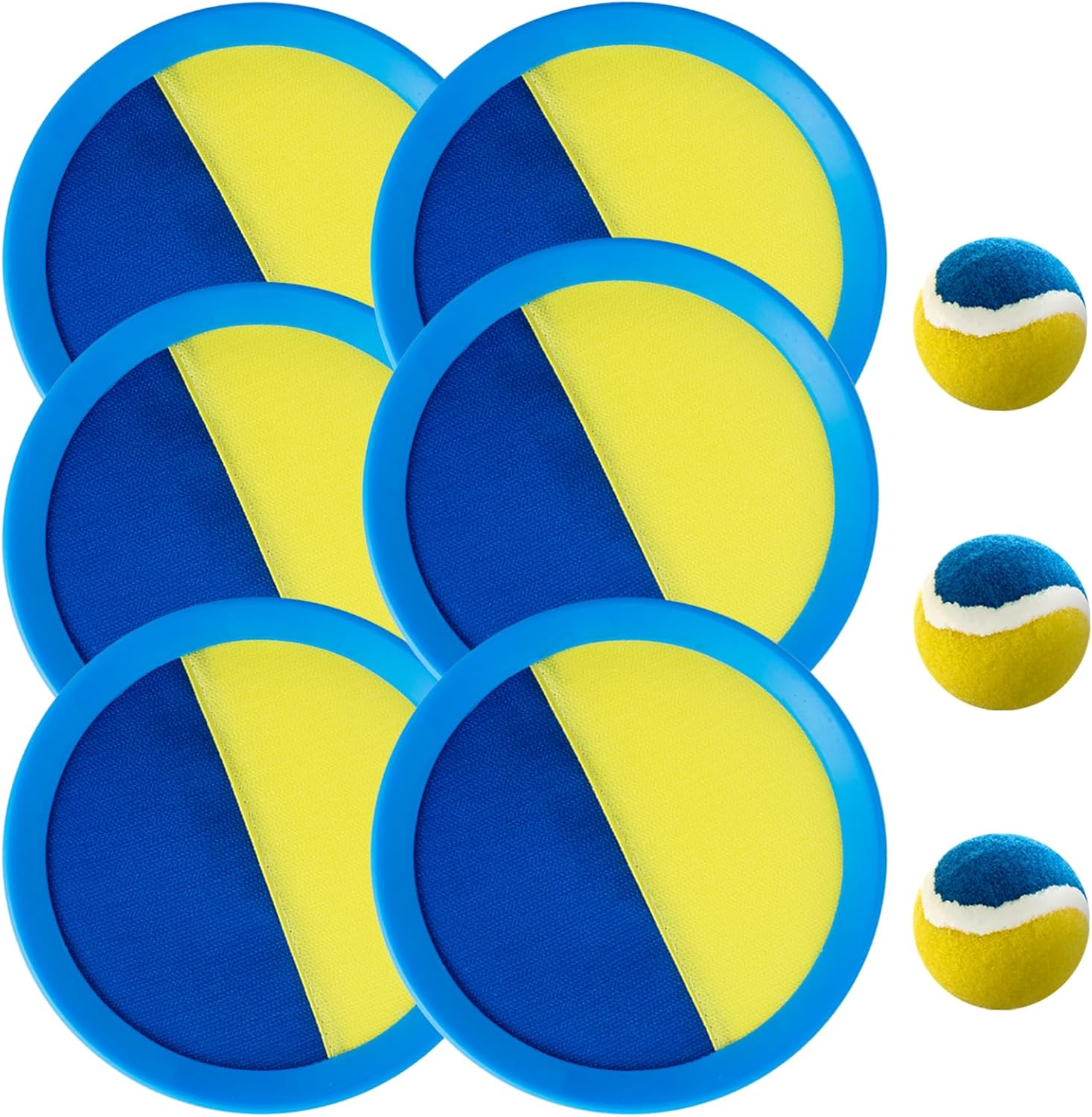 Thumbnail 6 de Beach Toys - Outdoor Toss and Catch Ball Set with 6 Paddles, 3 Balls, and Portable Storage Bag