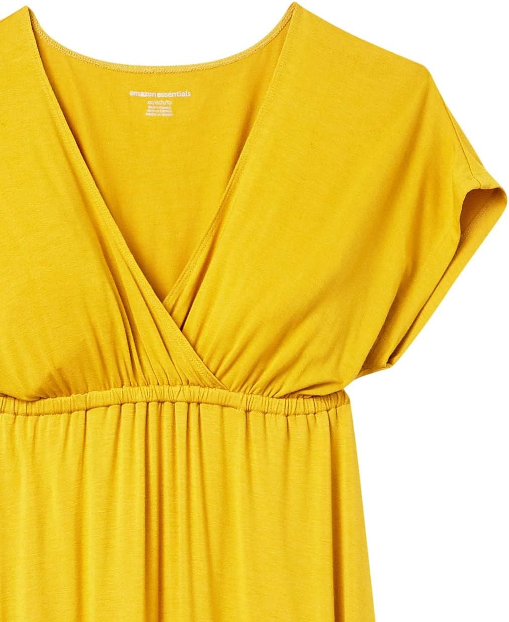 Thumbnail 5 de Amazon Essentials tailliertes Maxikleid für Damen, dunkelgelb (Übergröße), M