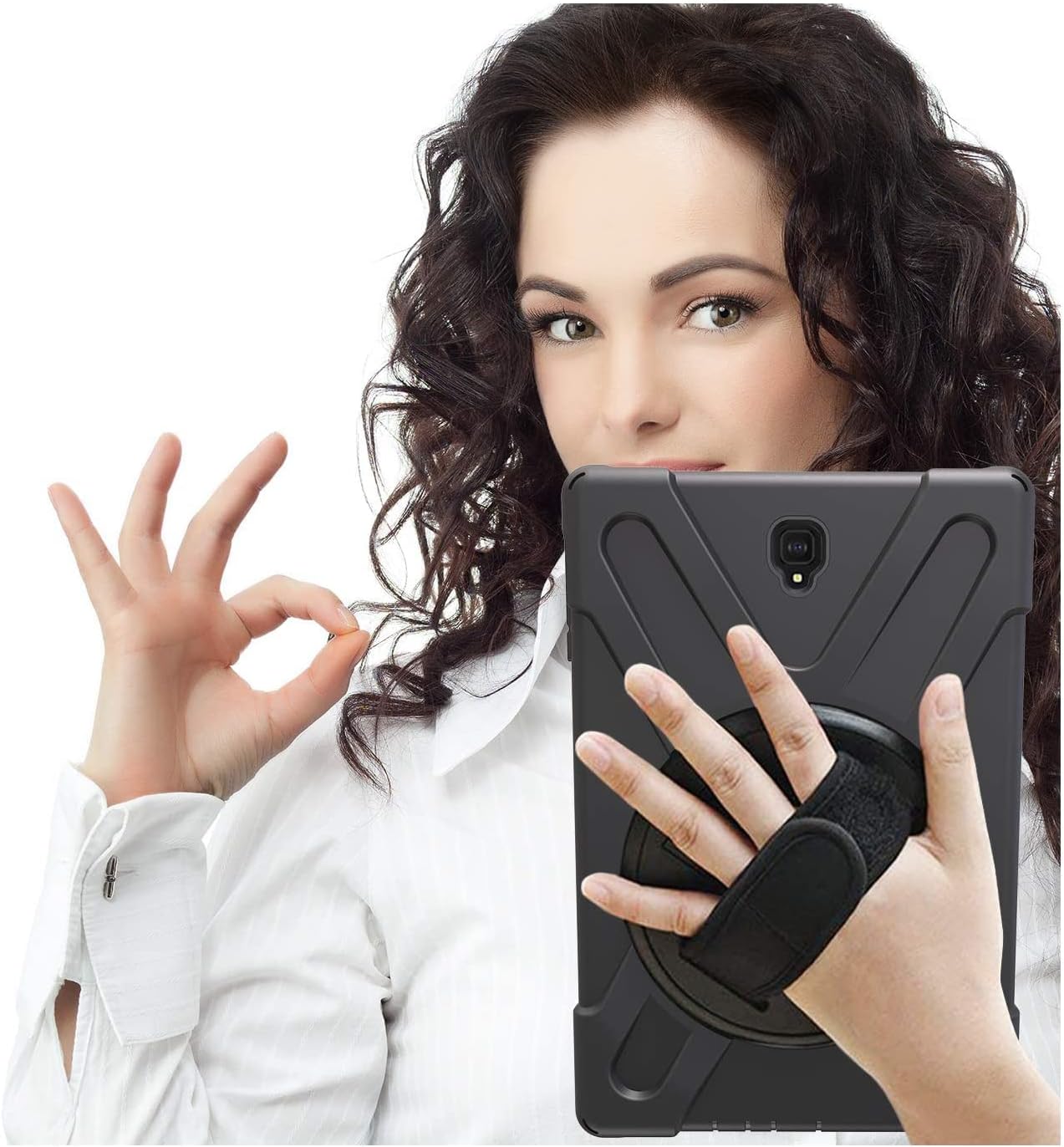 Thumbnail 5 de Gerutek Heavy-Duty Rugged Case with 360° Stand and Strap for Samsung Galaxy Tab S4 10.5 (SM-T830/T835/T837), Black