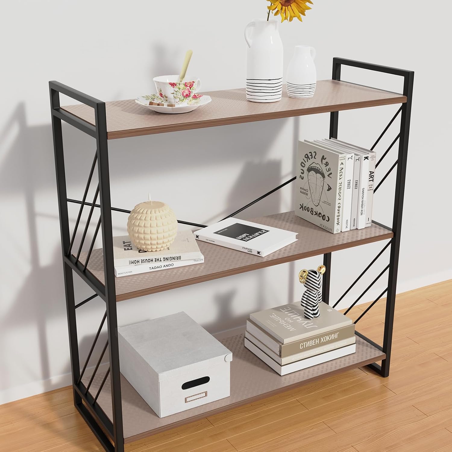 Detalle de Beige EVA Shelf Liners for Kitchen Cabinets and Refrigerator (35.4 x 236.2 Inches)