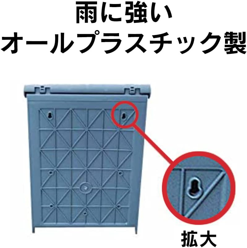 Detalle 2 de アイリスオーヤマ アイリスポスト PH-380N 薄型ポスト 青銅色・ストッパー付き窓