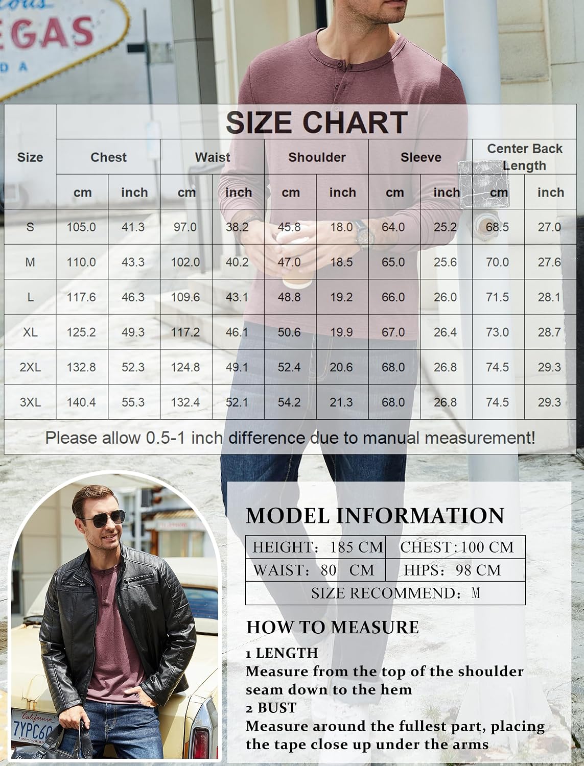 Thumbnail 6 de COOFANDY Men's Long-Sleeve Henley Shirt