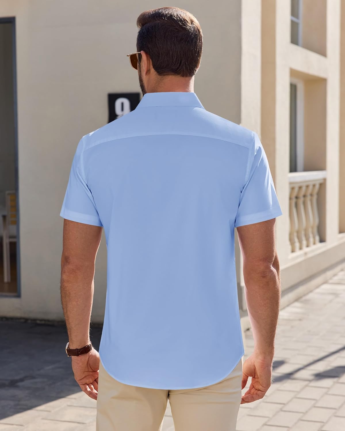 Thumbnail 1 de J.VER Herren Kurzarm Businesshemd Regular Fit mit Taschen – für Hochzeit, Fest & Alltag