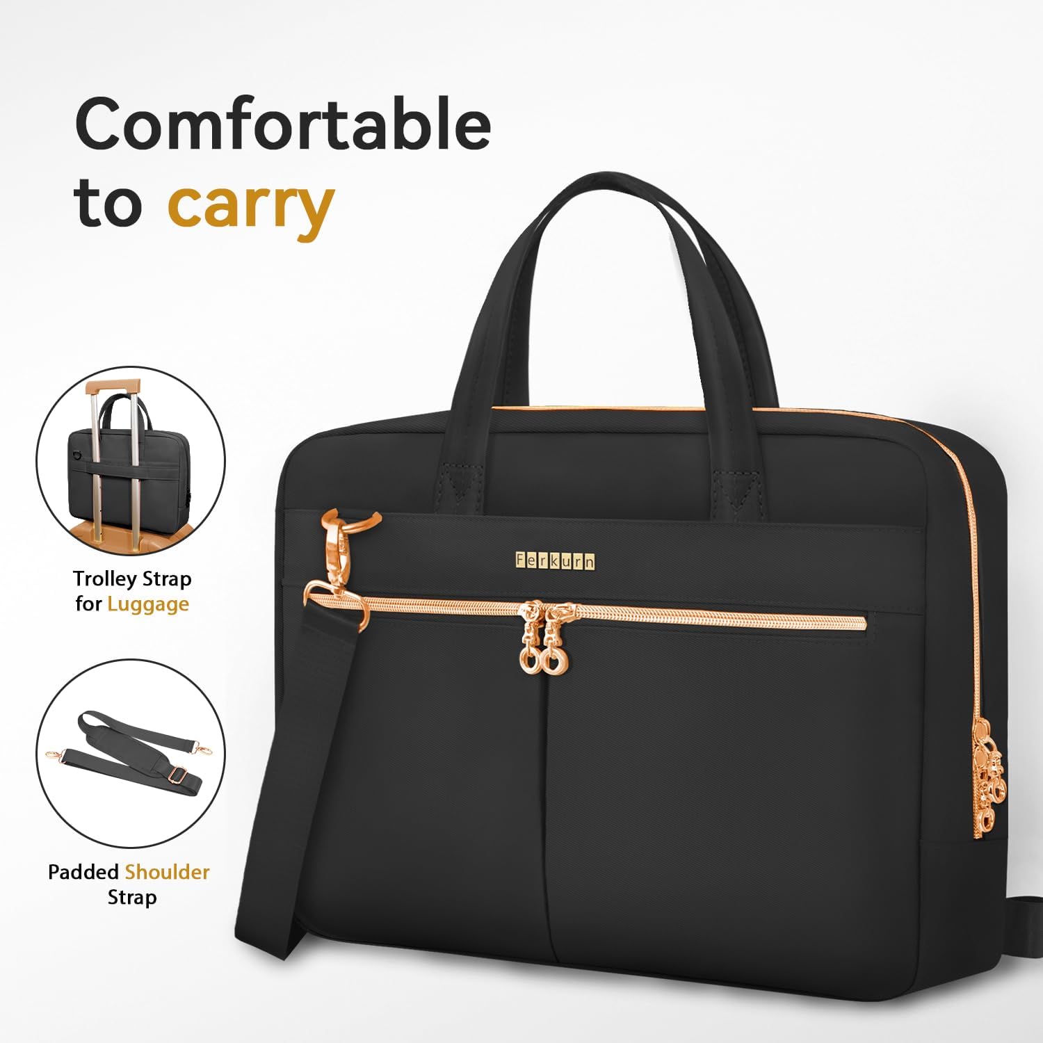 Thumbnail 4 de Ferkurn Laptop Bag Case 15.6 inch briefcase 💼