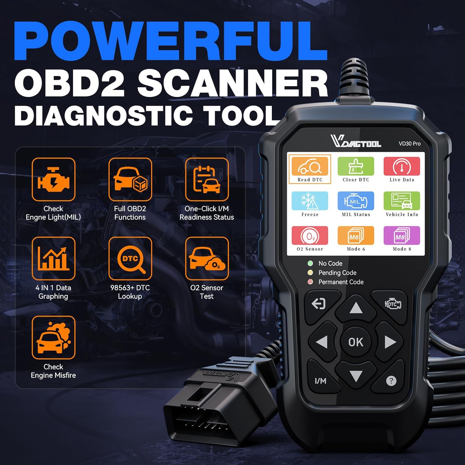 Thumbnail 3 de VDIAGTOOL VD30 Pro OBD2 scanner for live data