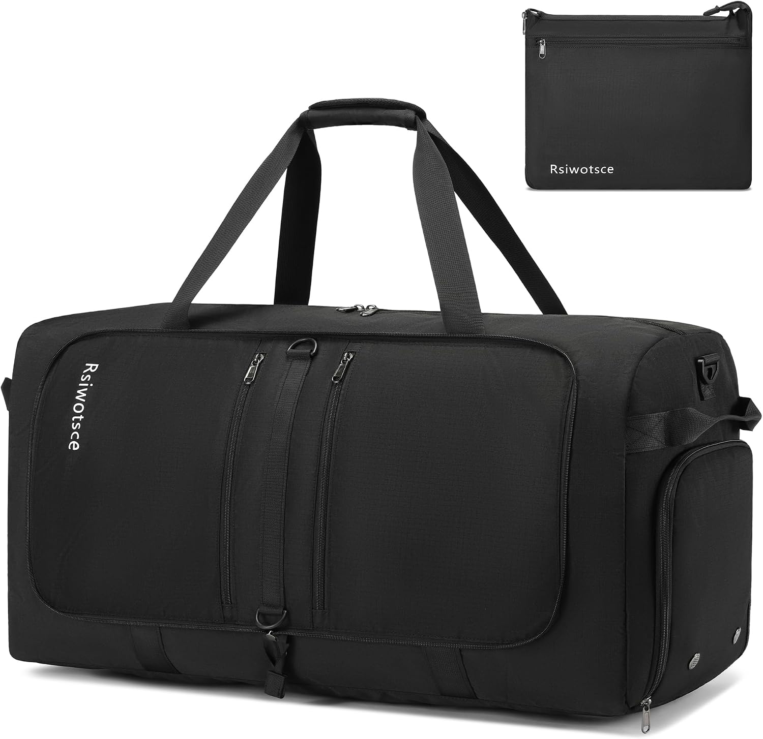 Detalle de Rsiwotsce faltbare Reisetasche 110 l mit Schuhfach – wasserdicht, mit Trolley-Hülle