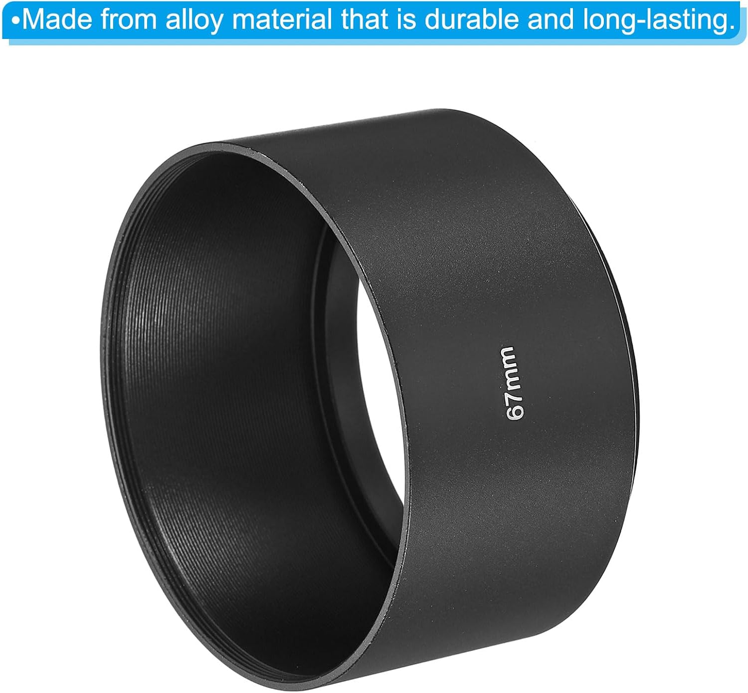 Detalle de PATIKIL 67mm Lens Hood: Long Focus Frosted Surface with Anti-Reflective Inside and Cleaning Cloth