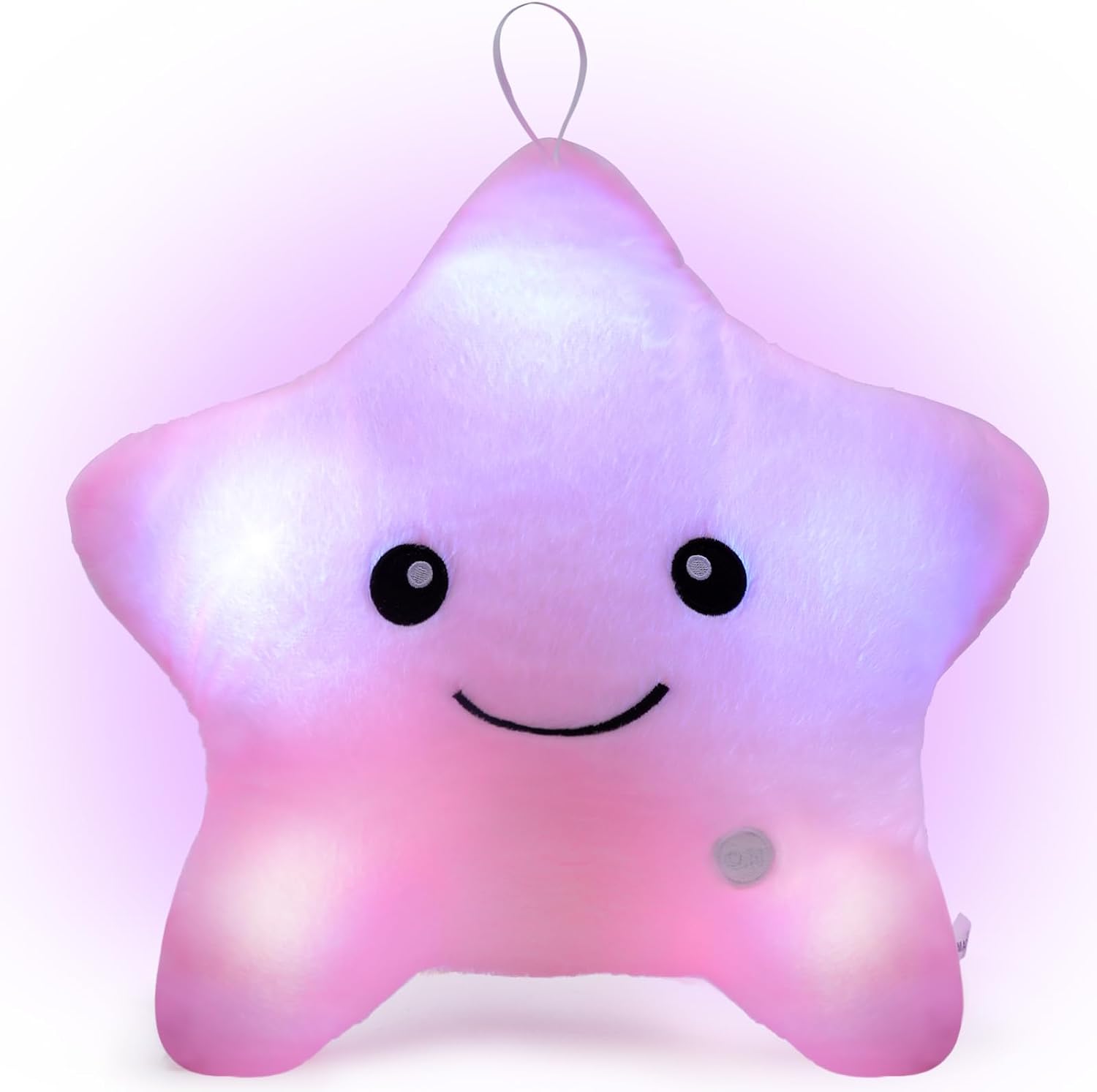 Detalle de NYOBABE Light Up Star Teddy sensory toy for autism & sleep calming (Pink)