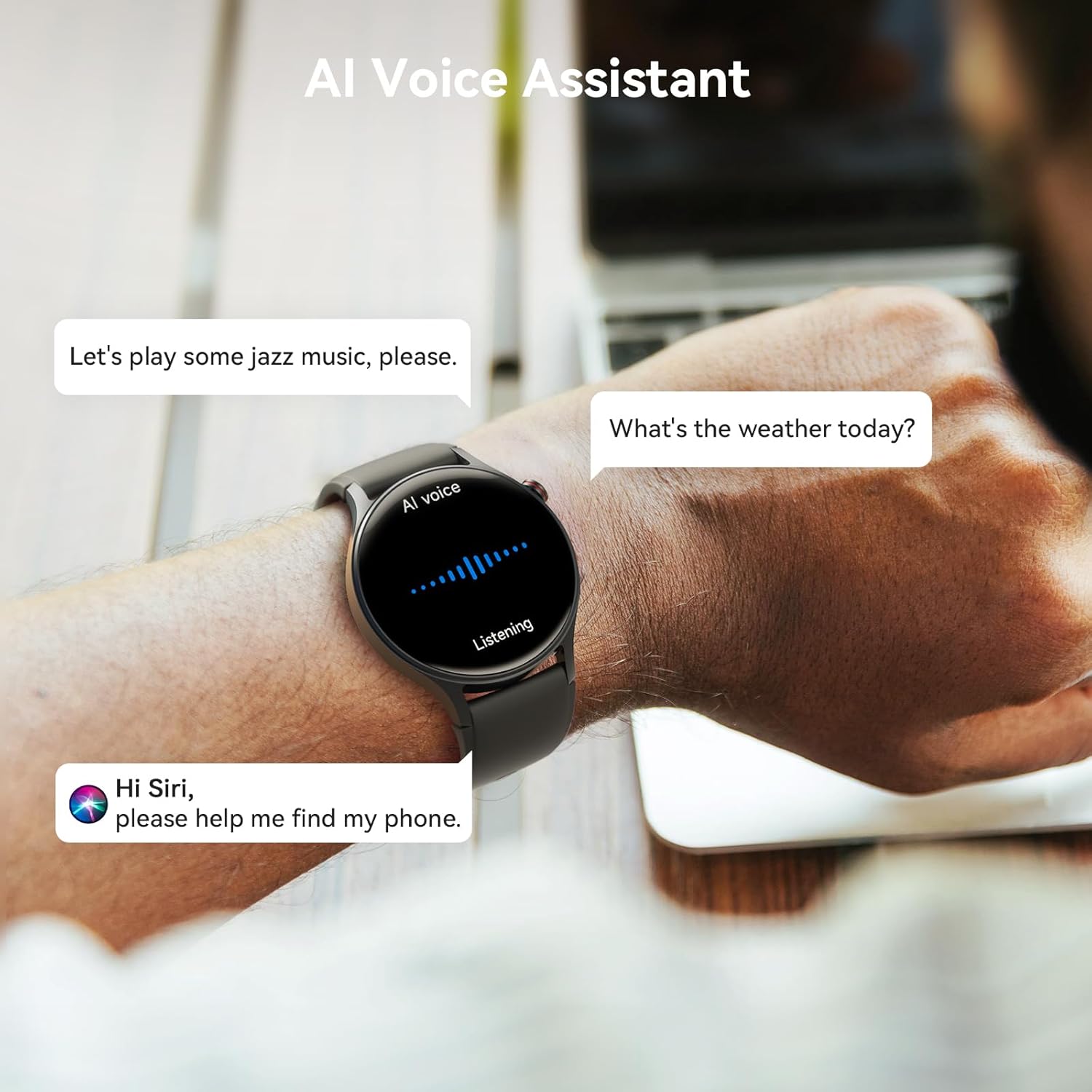 Detalle 2 de AEAC Smart Watch for Men and Women with 1.32" AMOLED Display, Hands-Free Calling, and 110+ Sports Modes