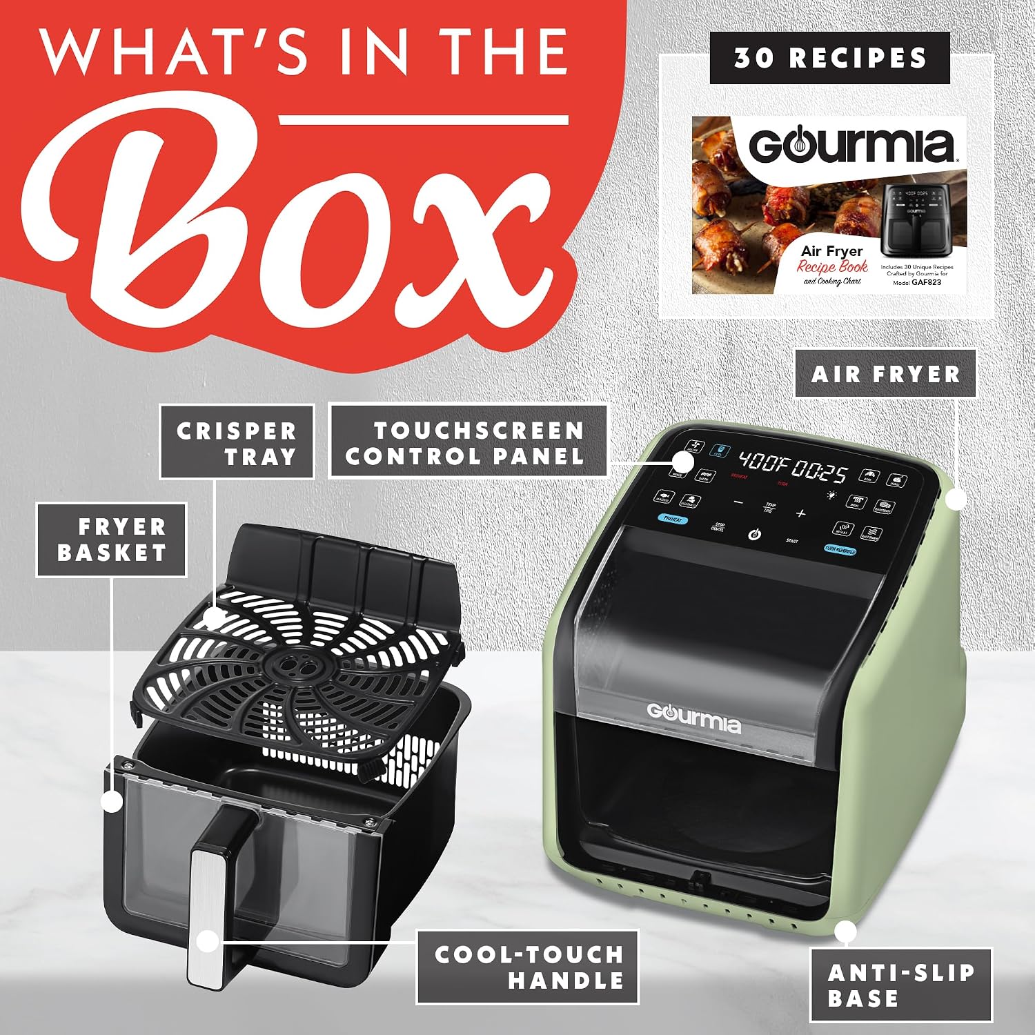 Thumbnail 6 de Gourmia Air Fryer 7 QT with Panoramic Window