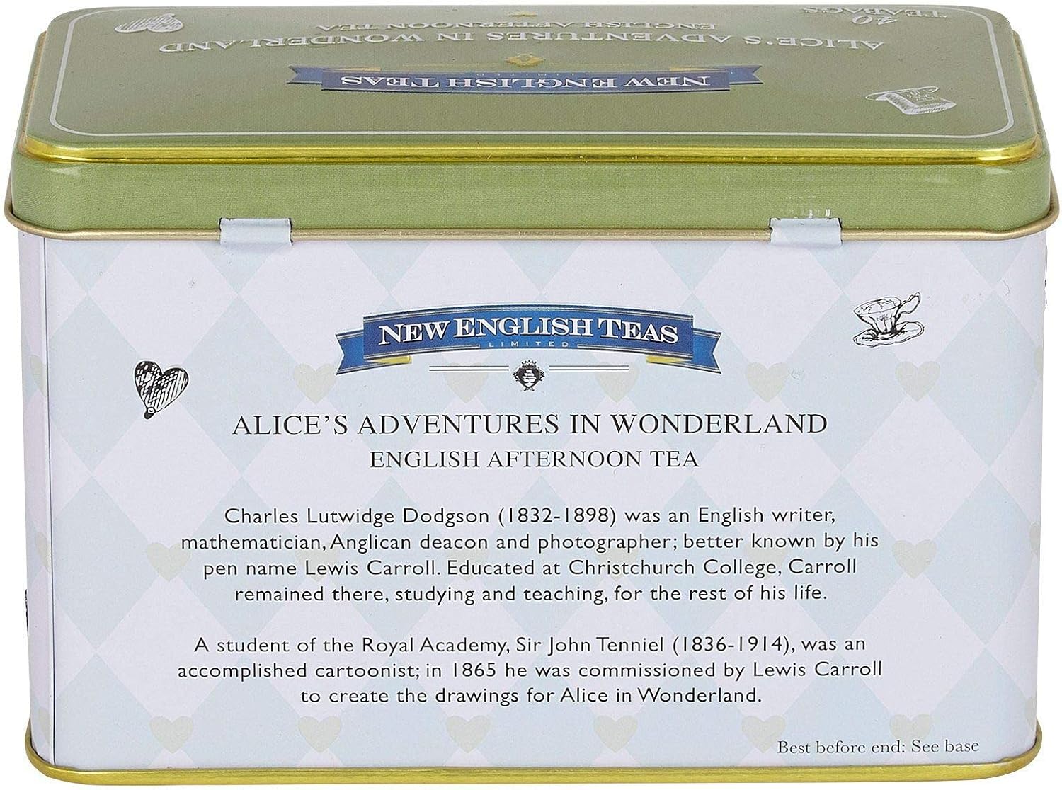 Detalle de New English Teas Alice in Wonderland Tea Tin — 40 sachets English Afternoon