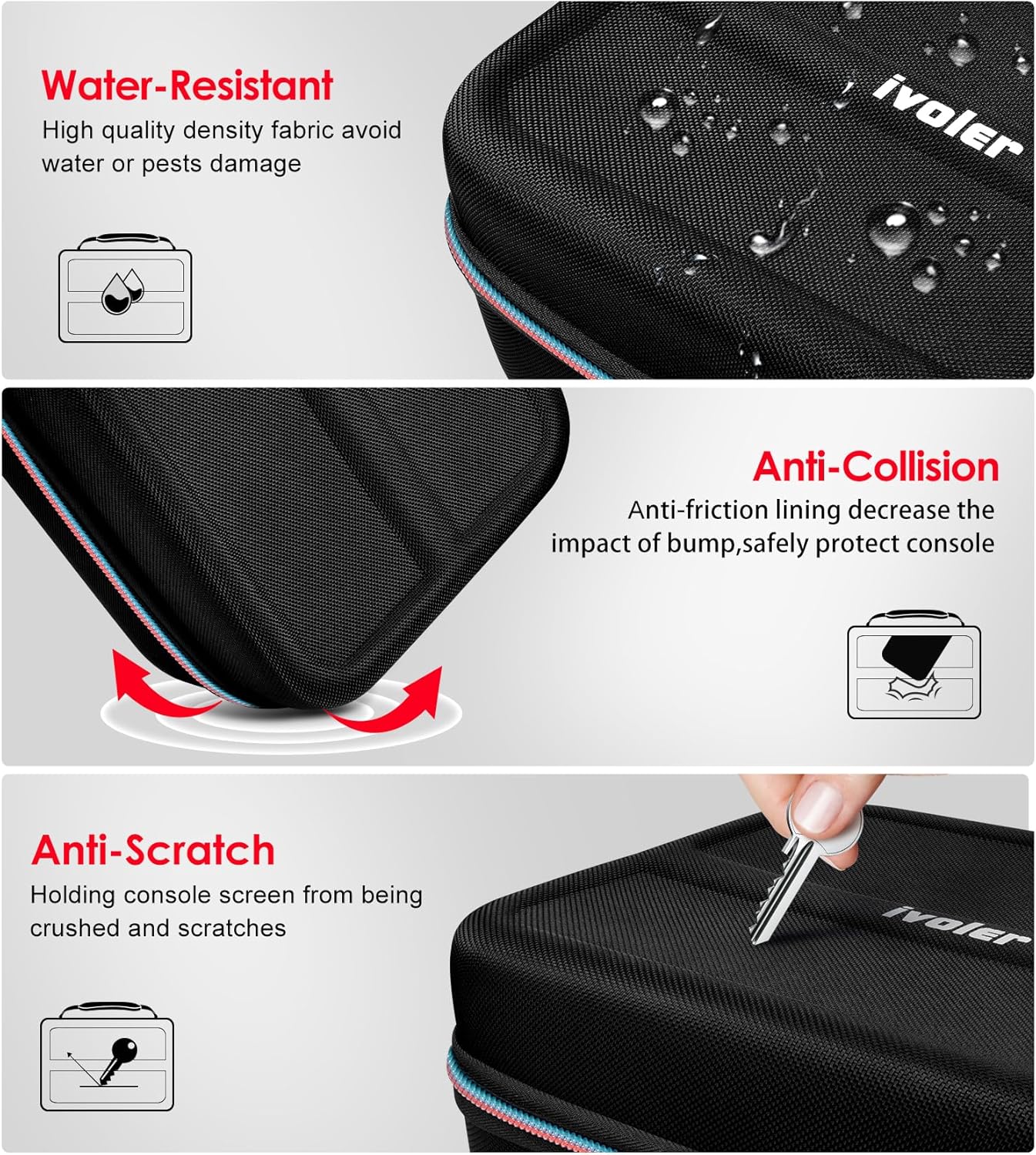 Detalle 2 de ivoler Carrying All-in-One Case for Nintendo Switch 2, 20-game pouch
