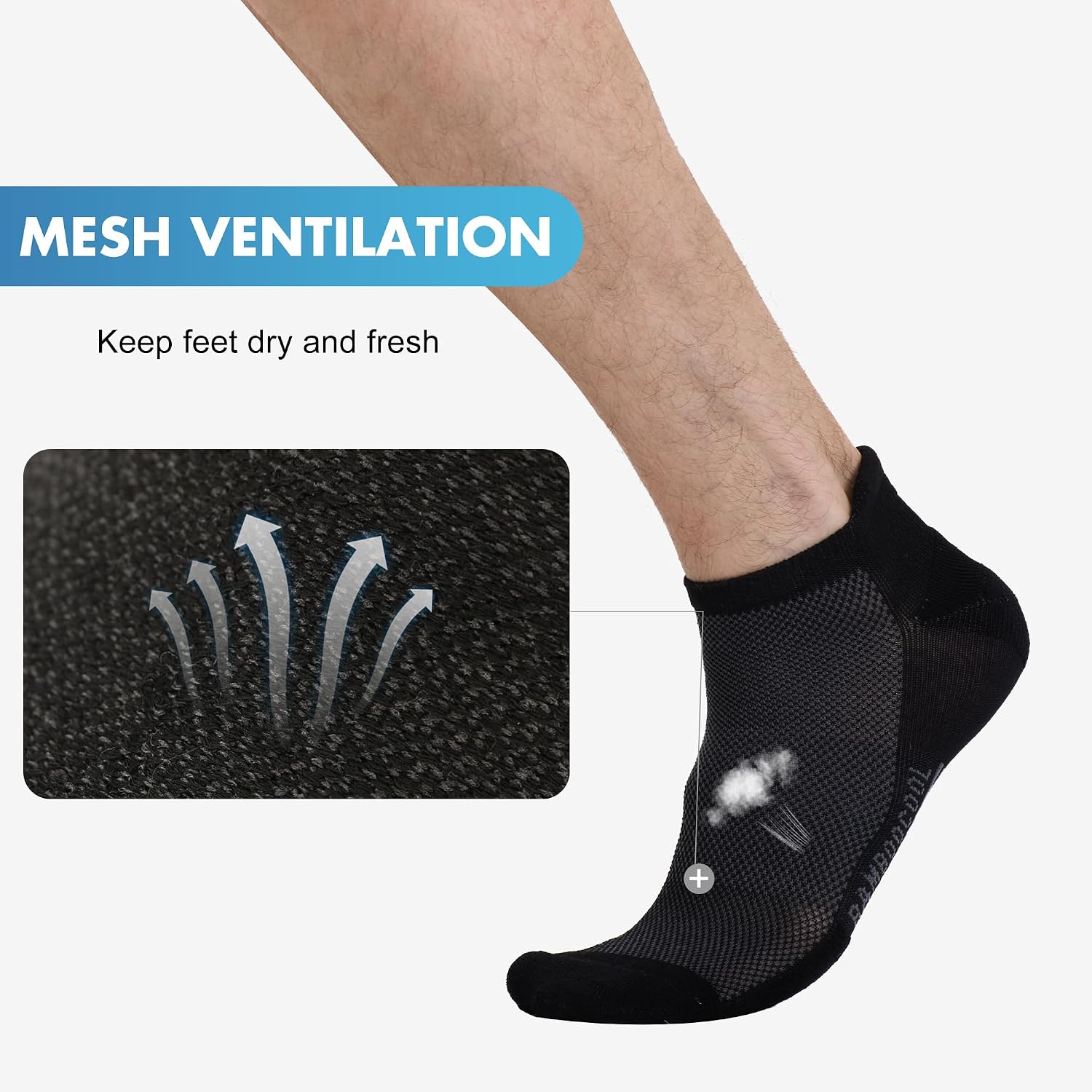 Detalle de BAMBOO COOL Men's Ankle Socks 8 Pack