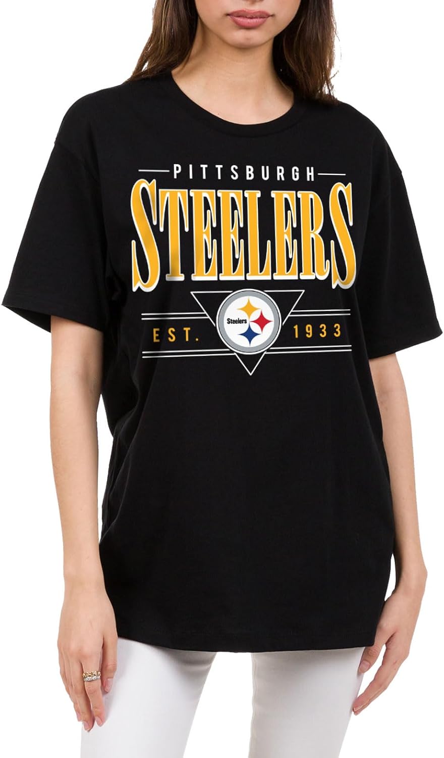Thumbnail 1 de Junk Food NFL Mens Junk Food X NFL Established Retro Adult Short Sleeve Fan Tee (Pittsburgh Steelers)