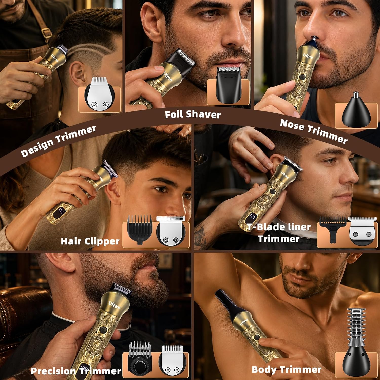 Thumbnail 5 de Ufree Beard Trimmer 6500RPM cordless kit