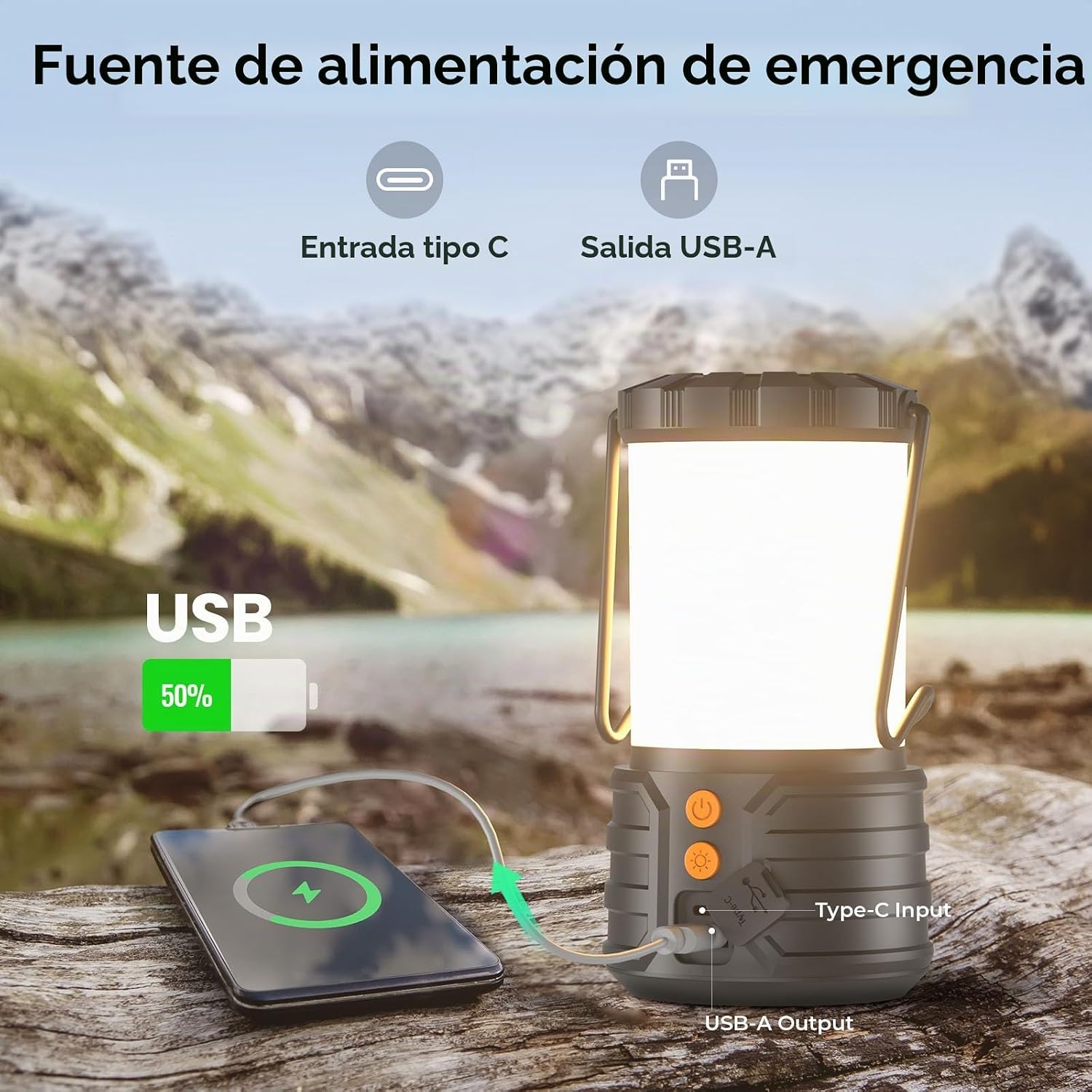 Thumbnail 4 de PopoIron Linterna de Camping 5000 mAh
