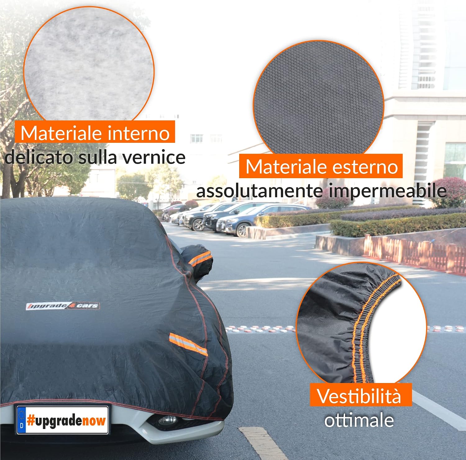 Thumbnail 2 de Upgrade4cars Telo Copriauto Premium da Esterno Imbottito e Impermeabile con Cinghie e Cerniera | Copertura SUV Universale 432 x 185 x 145 cm