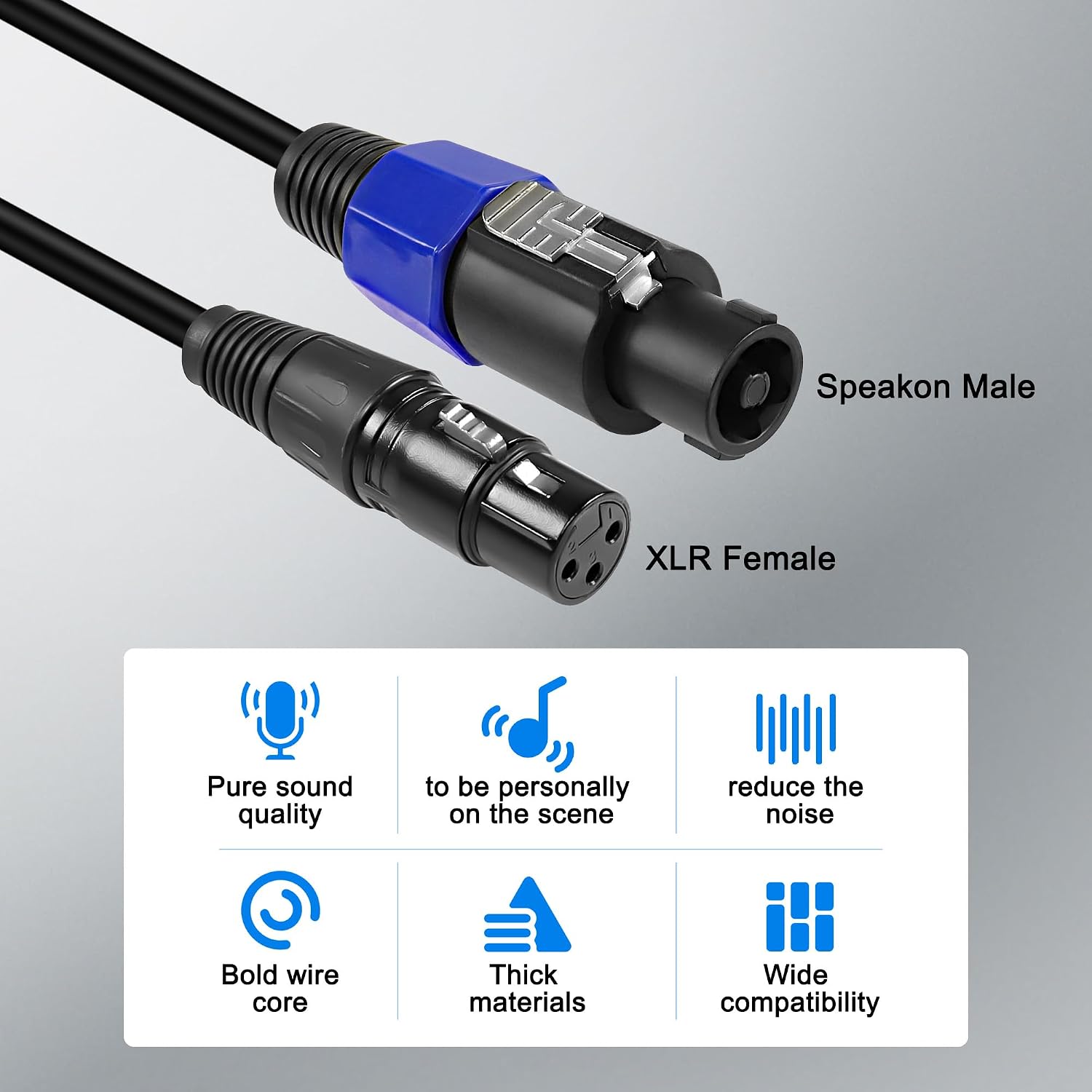 Thumbnail 3 de XMSJSIY Speakon-to-XLR cable, 1.8 m