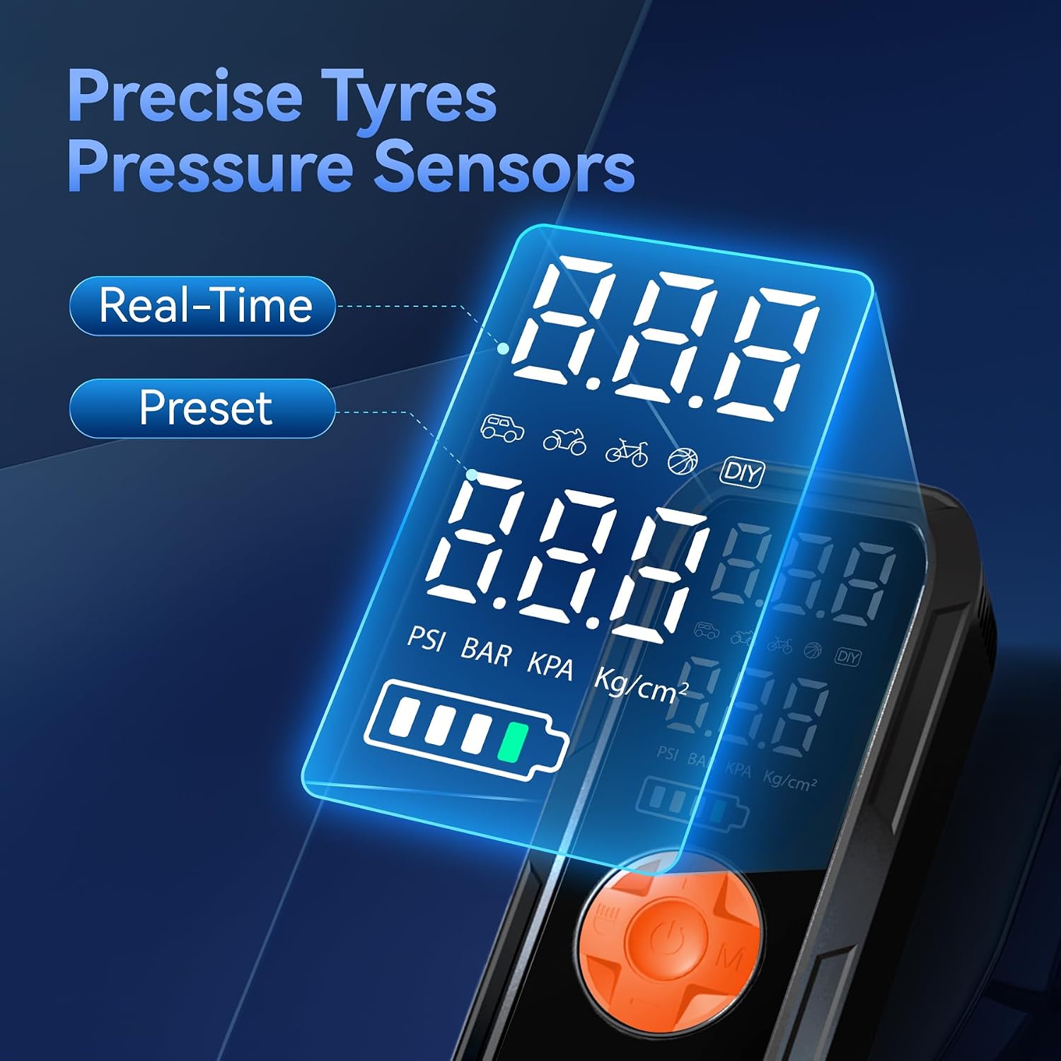 Detalle 2 de Vulisox Corded Cordless Tyre Inflator 6000 mAh