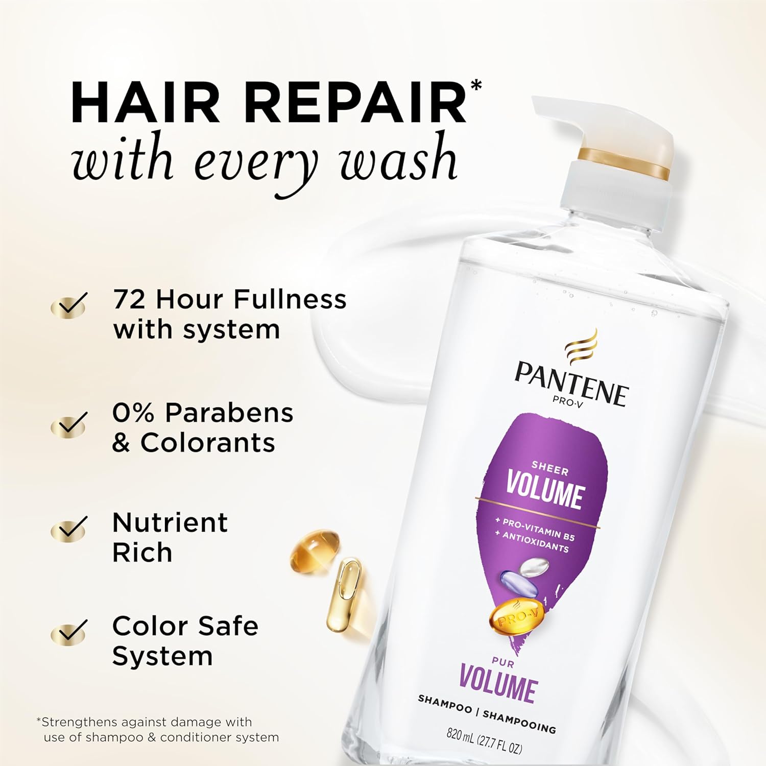 Thumbnail 1 de Pantene Sheer Volume Shampoo for Fine Hair