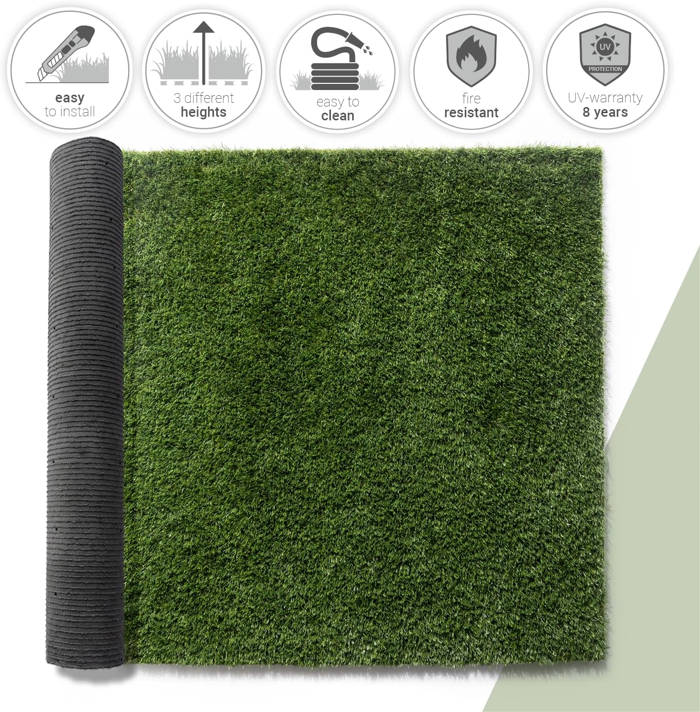 Detalle 2 de Paco Home Césped Artificial 25mm 🌿 100x250cm Interior Exterior