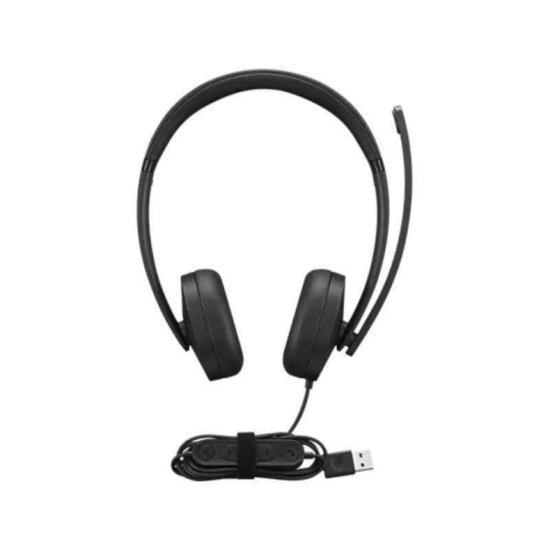 Detalle de Auriculares Lenovo 4XD1P83425 USB-A circumaurales con micrófono boom y cancelación de ruido