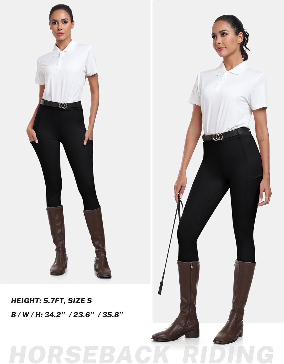 Thumbnail 6 de MoFiz Women’s Silicone Full Seat Horse Riding Pants with Zip Pockets