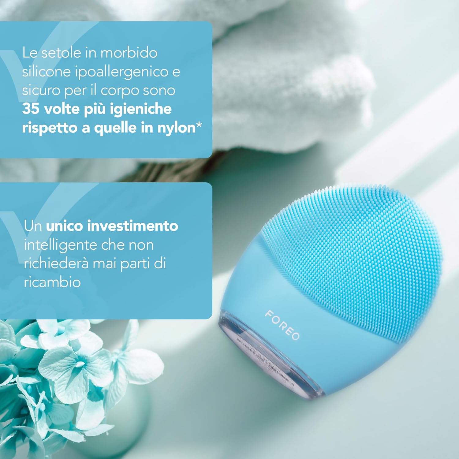 Thumbnail 3 de Foreo Luna 3 Pelle Mista spazzola per pulizia viso e massaggio rassodante hi-tech, testina in silicone e collegabile all’app
