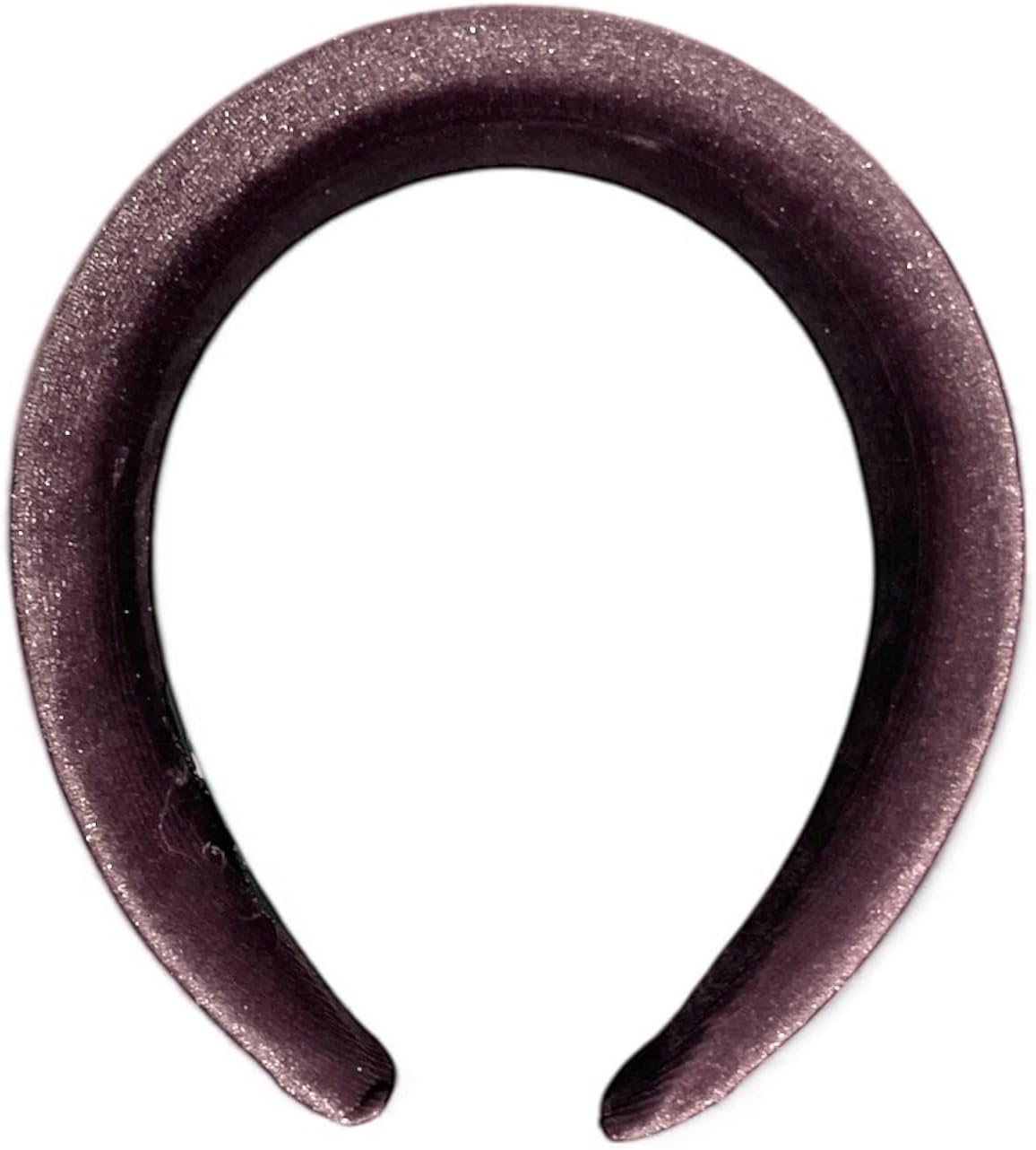 Detalle de Cerchietto per Capelli Donna Bombato in Velluto Rosa Talpa