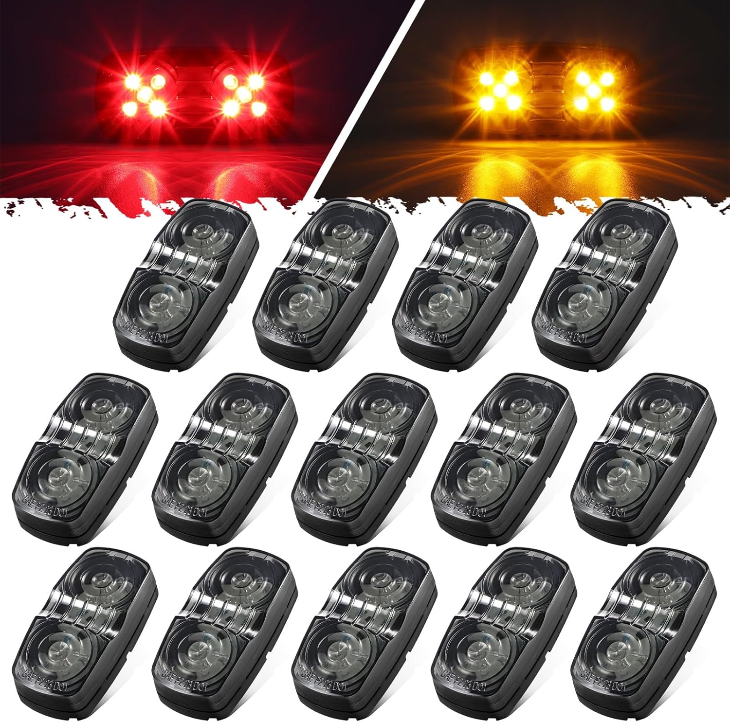 Thumbnail 6 de Partsam 14x Trailer RV Marker LED Light 4" x 2"