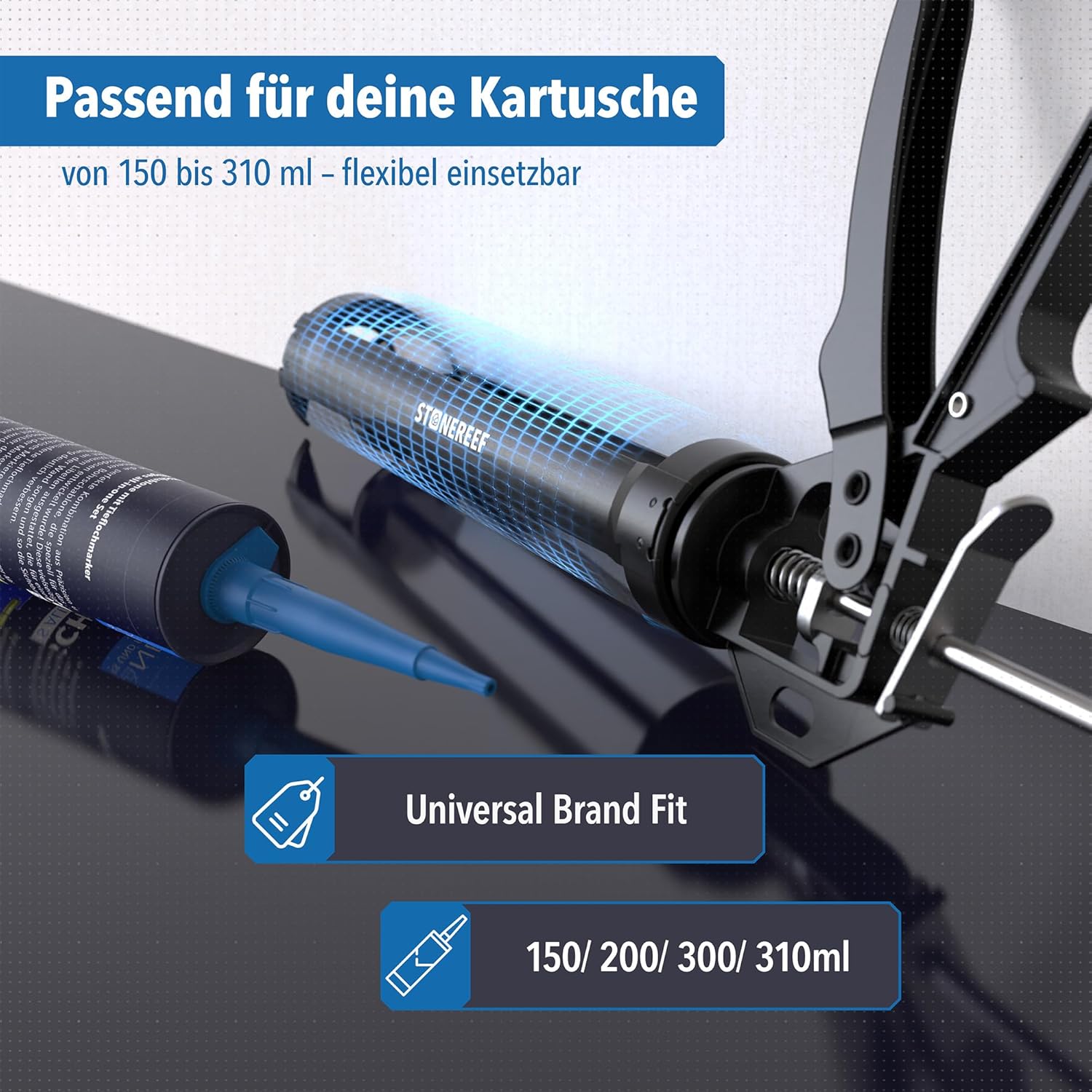 Detalle de STONE REEF 9 Zoll Kartuschenpistole für Dichtstoffe
