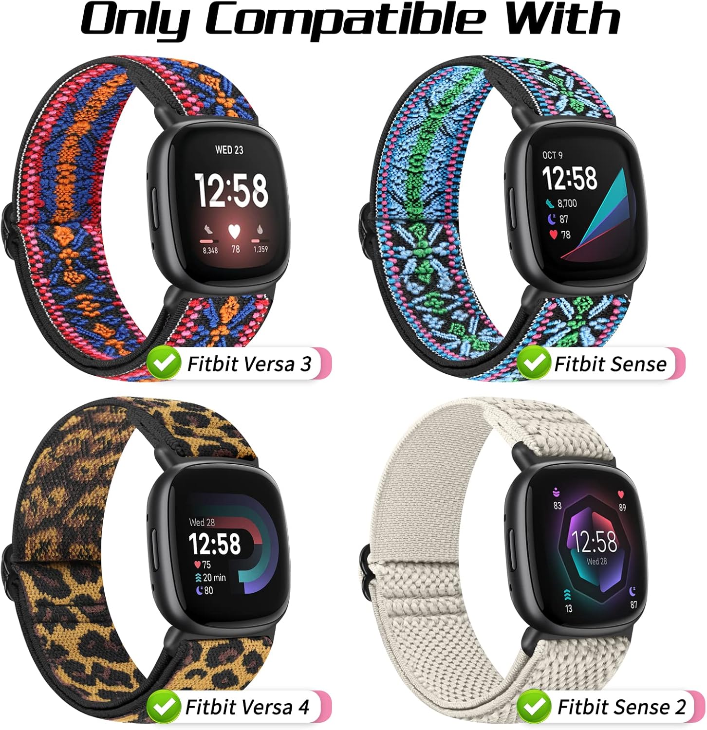 Thumbnail 4 de Tiptops Versa 4/Sense 2 5-pack nylon straps