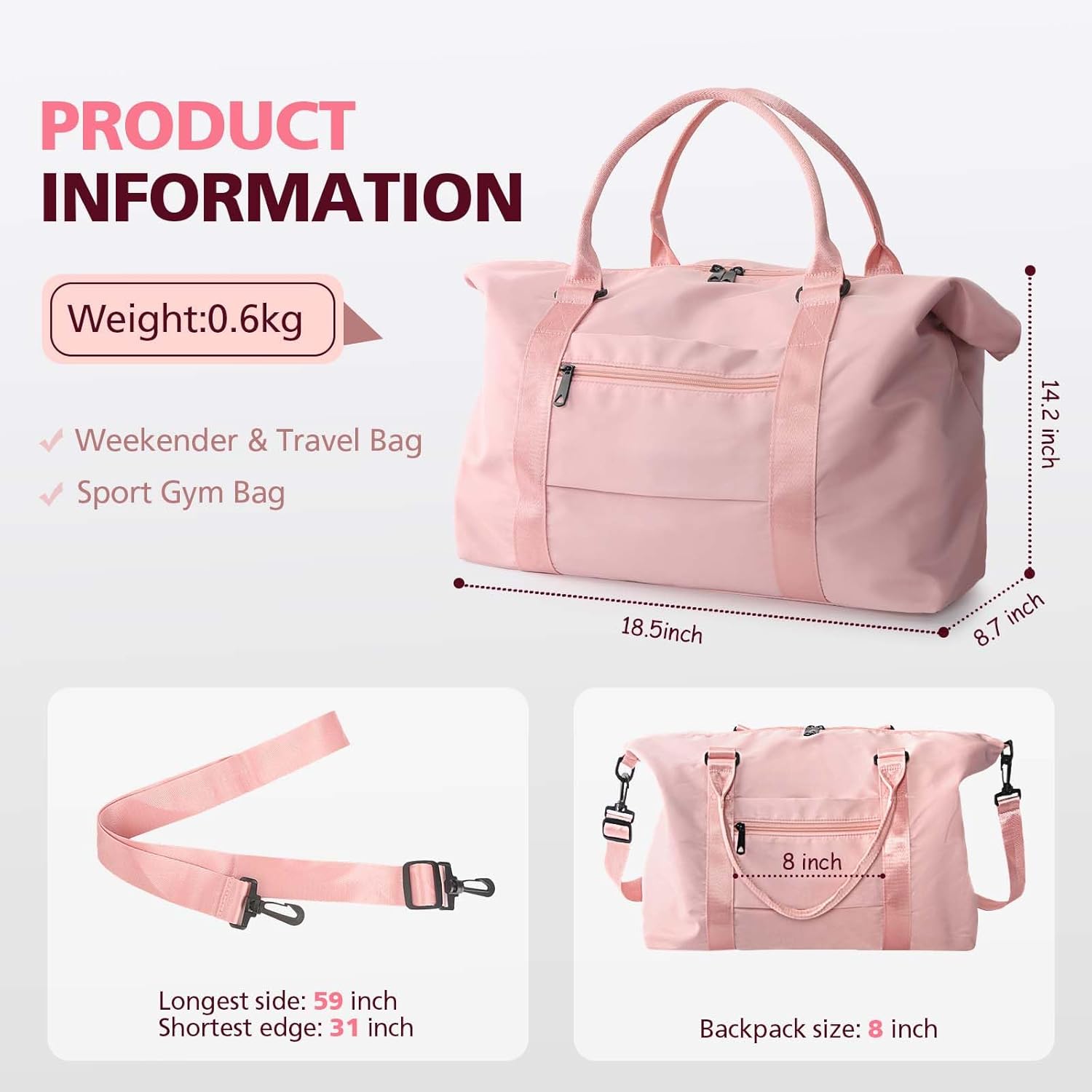 Detalle de TOPBAG Travel Duffle Bag 47.2 x 36.1