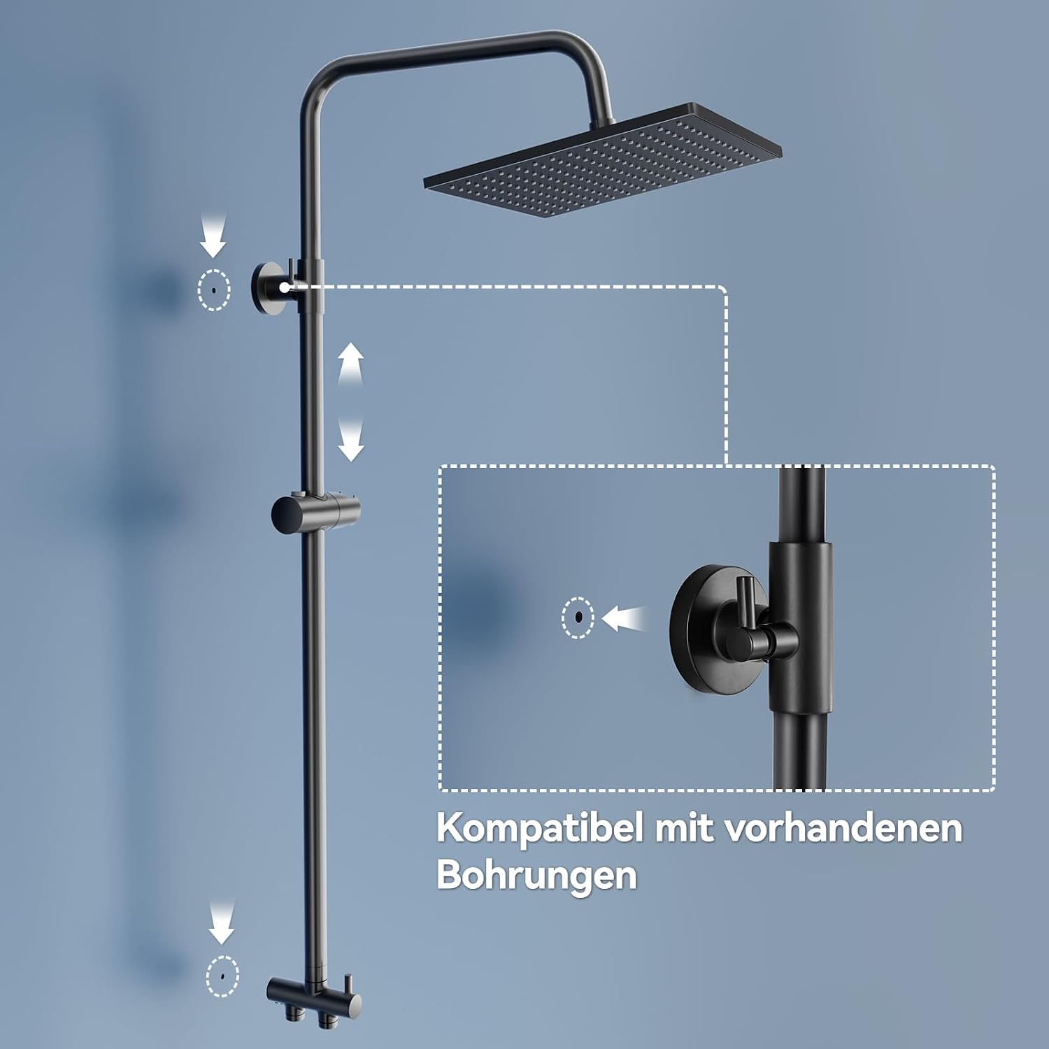 Thumbnail 6 de Auralum Regendusche 250 x 250 mm Komplettset