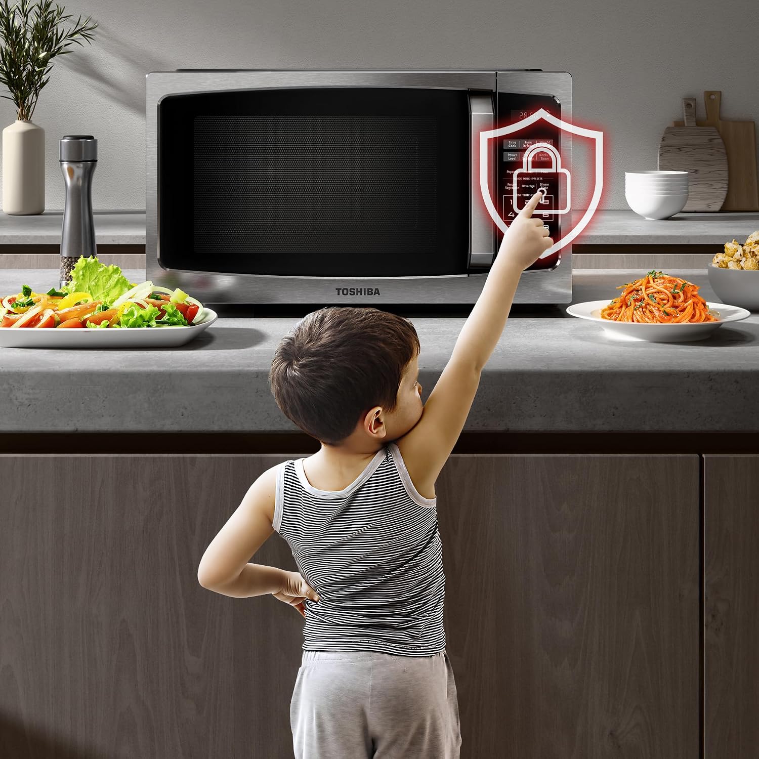Thumbnail 6 de TOSHIBA ML-EM25P(SS)/CA Microwave Oven, 0.9 cu. ft., 900W, Stainless Steel