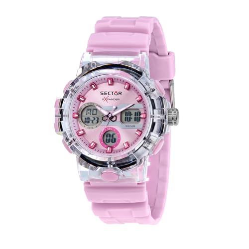Detalle de Sector No Limits Orologio Donna EXP-46, 43 mm Rosa – Orologio Digitale/Analogico in Plastica (R3251242501)