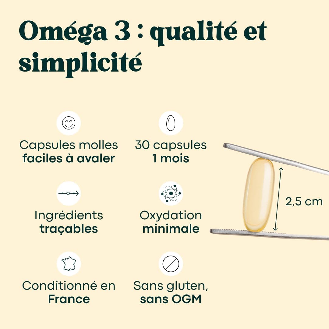 Thumbnail 3 de Omega 3 Huile de Poisson 1000 mg Pure et Concentrée Essentials by Novoma – Cure d’1 mois