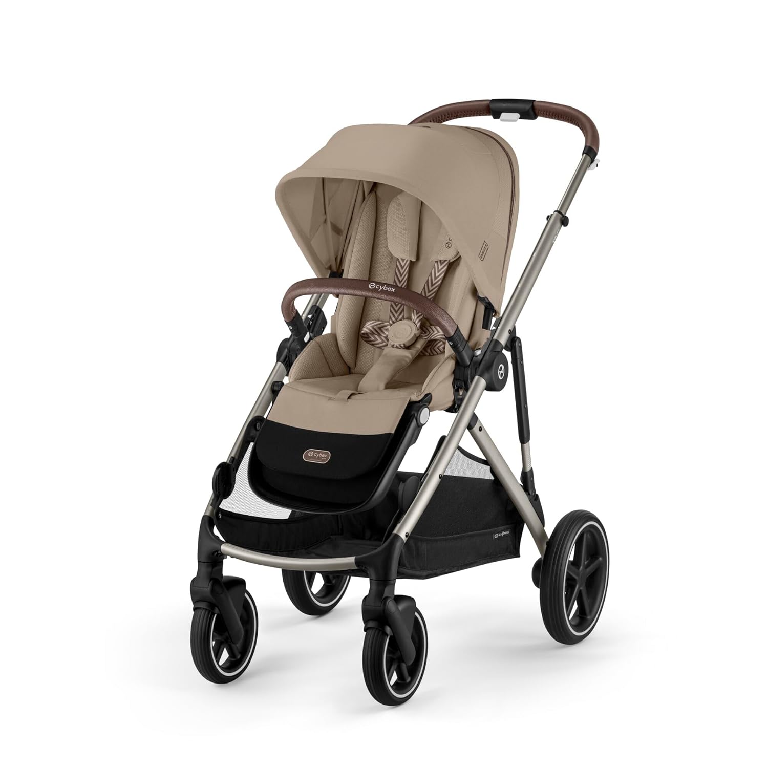 Detalle de CYBEX Gold Gazelle S – Kombinierbarer Kinderwagen ab Geburt bis ca. 4 Jahre, Almond Beige