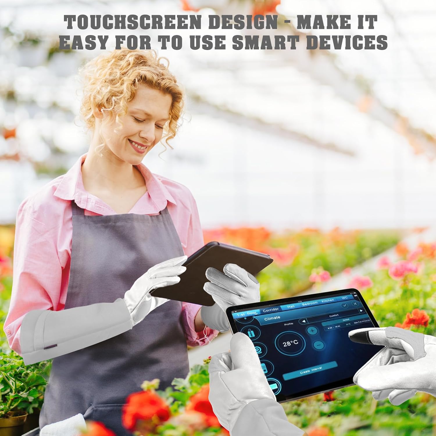 Thumbnail 3 de SLARMOR Gartenhandschuhe aus Leder – Dornensicher mit Unterarmschutz, langes Modell für Damen und Herren