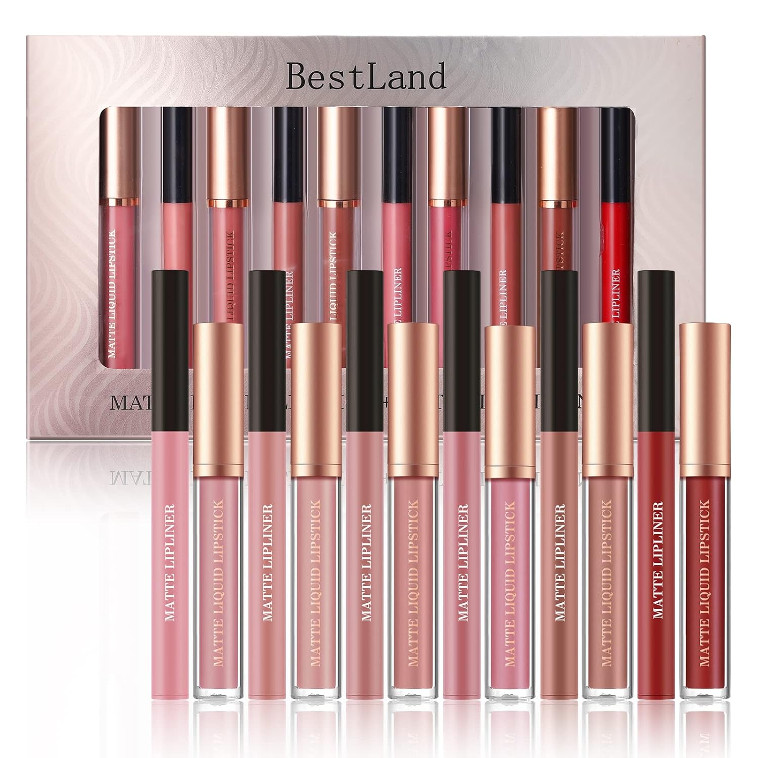 Thumbnail 1 de BestLand 12Pcs Matte Liquid Lipstick + Lip Liner Pens Set (Set C)