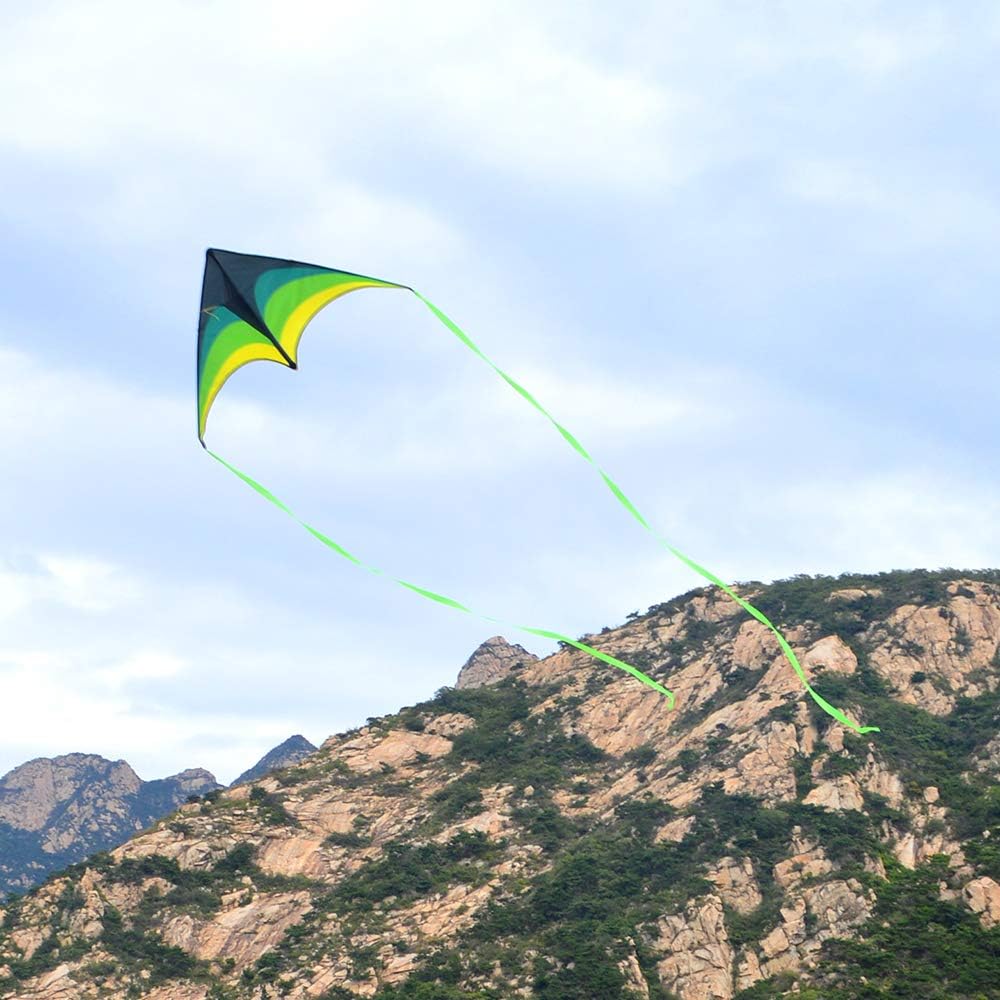 Detalle de Mint's Colorful Life Delta Kite: Easy, Family-Friendly Fun for Beach Days