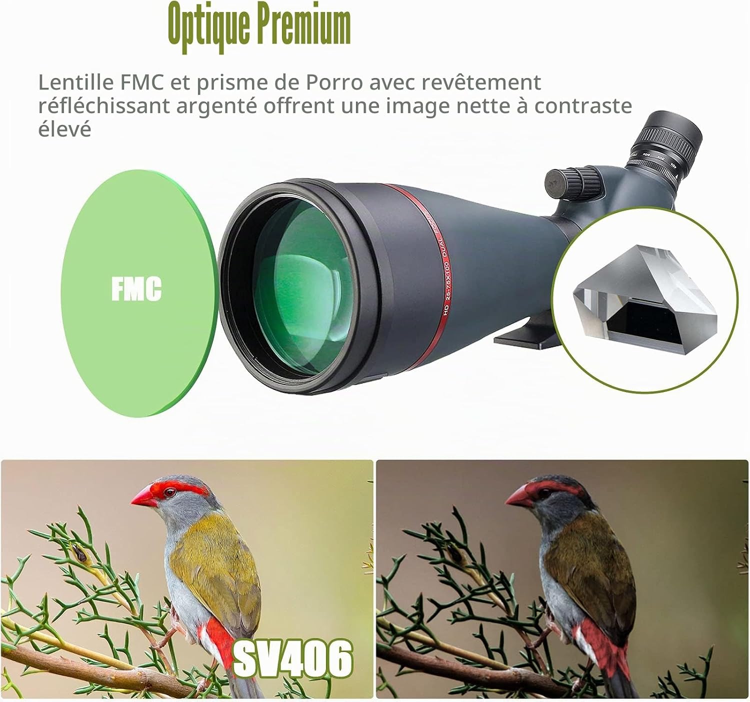Thumbnail 3 de Svbony SV406 Longue Vue 25-75x100 Double Foyer — Puissance et fiabilité pour l’observation ornithologique