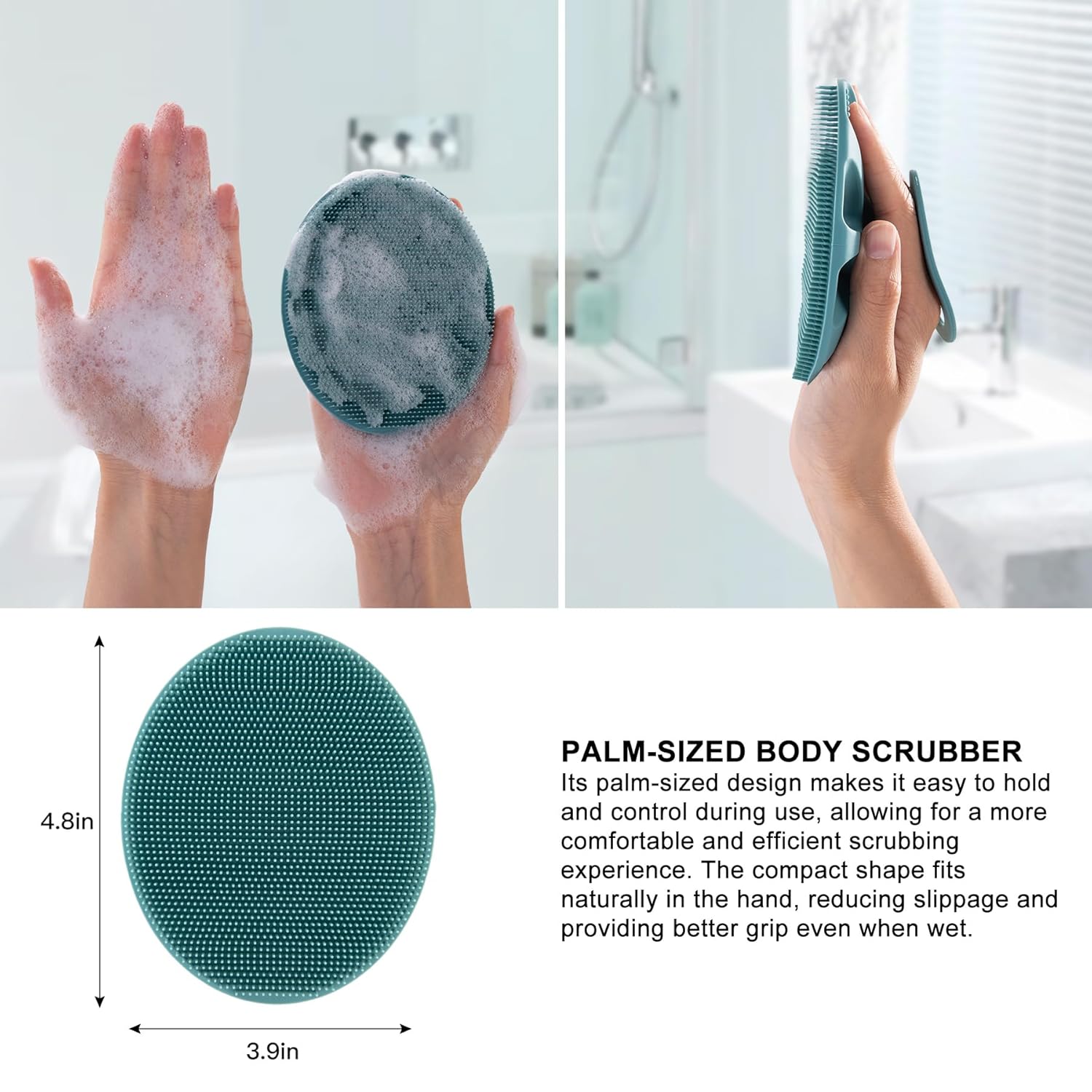 Detalle de INNERNEED Silikon-Körperbürste: sanftes Peeling, Massage und Hygiene in einem