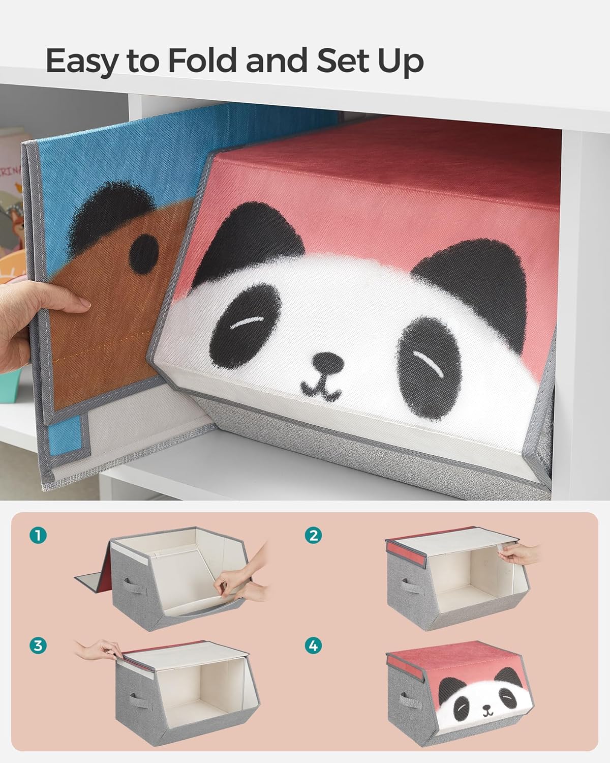 Thumbnail 6 de SONGMICS RFB760P02 kids storage organisers set of 3