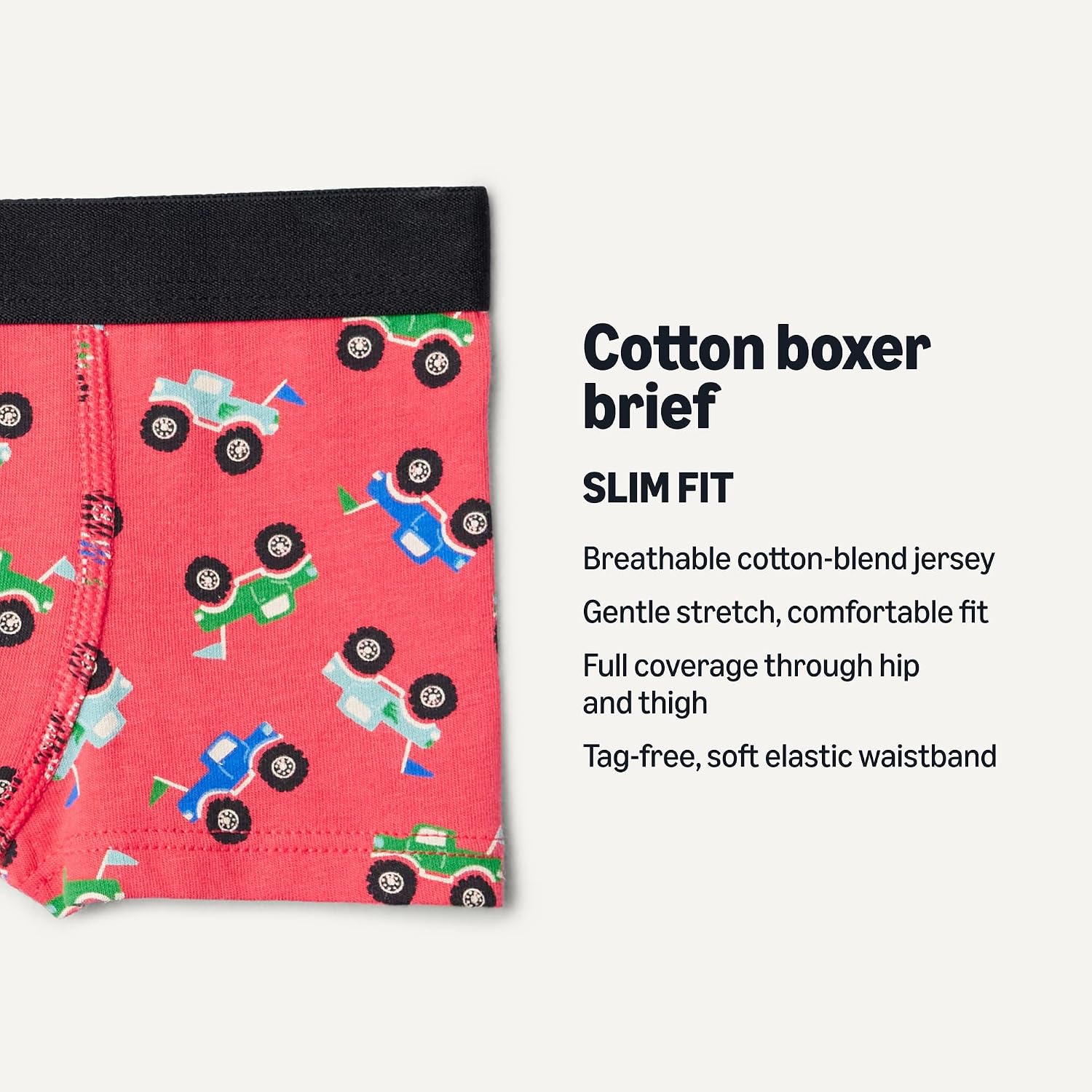 Detalle de Amazon Essentials Boys' Cotton Jersey Boxer Brief Pants