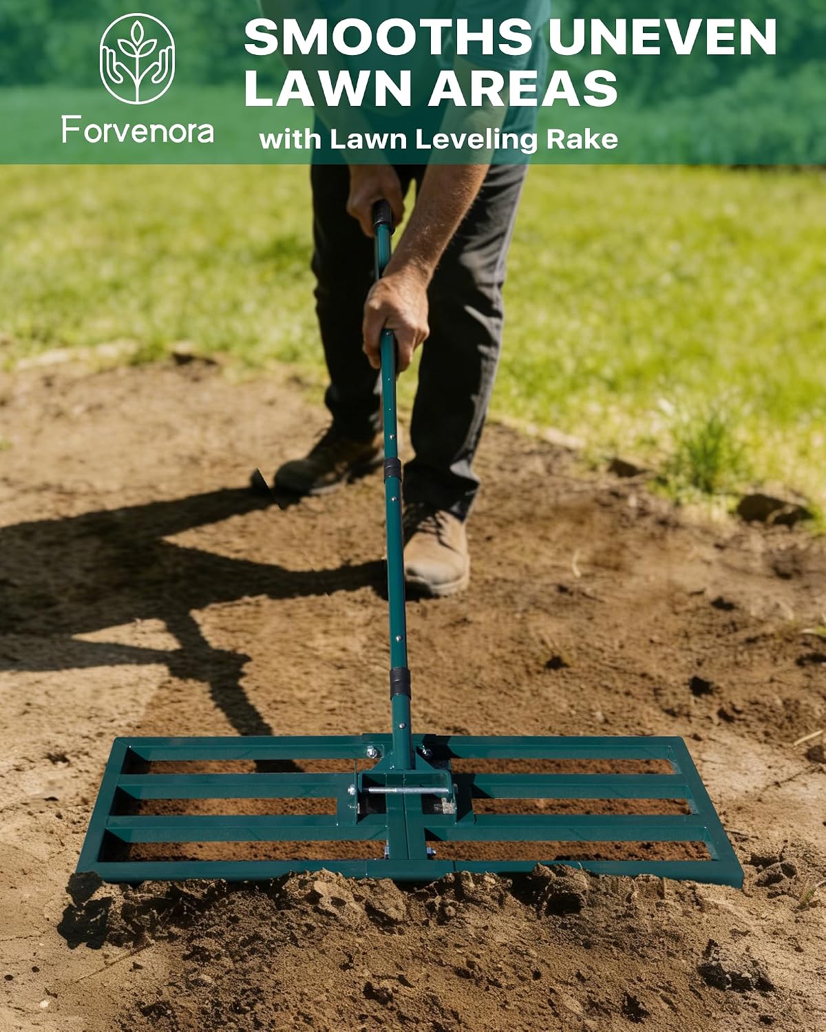Detalle 2 de Forvenora Lawn Levelling Rake, 30 x 10